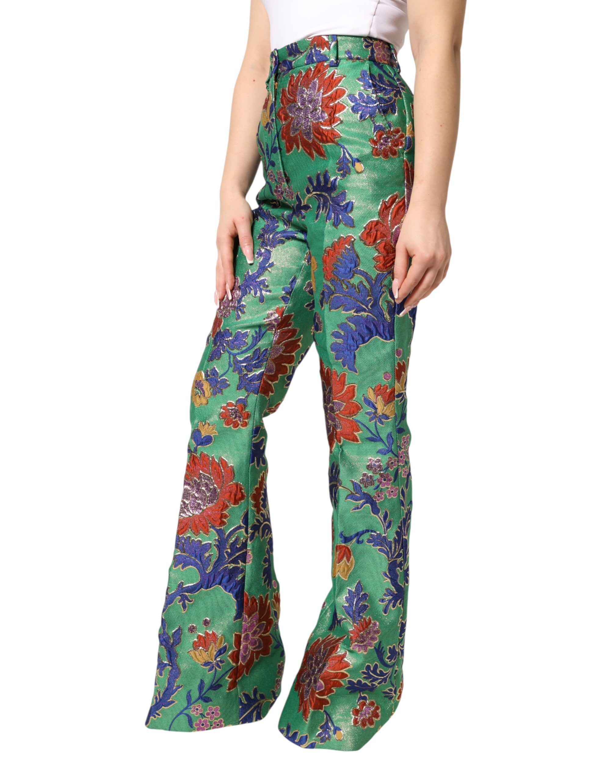 Floral Polyester BootCut Trouser Women's Pants (Pre-Owned) - Dolce & Gabbana - Modalova