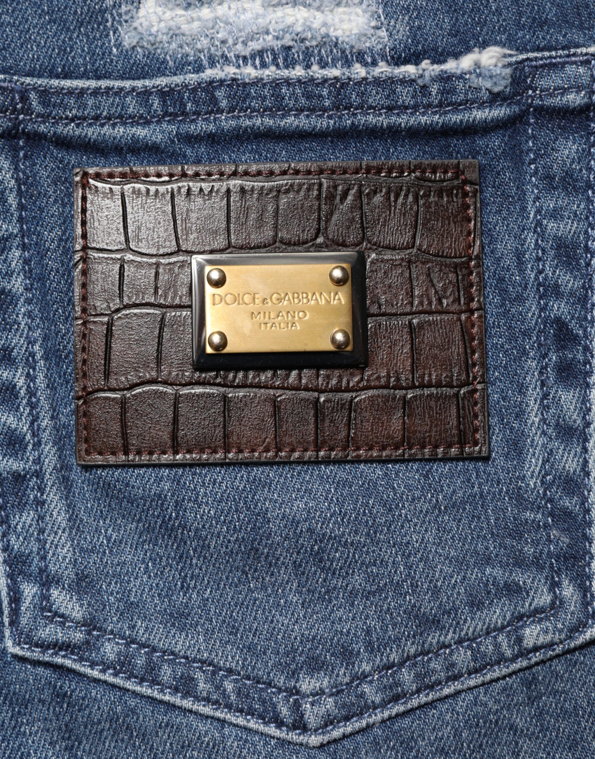 Distressed Washed Logo GRACE Denim Women's Jeans - Dolce & Gabbana - Modalova
