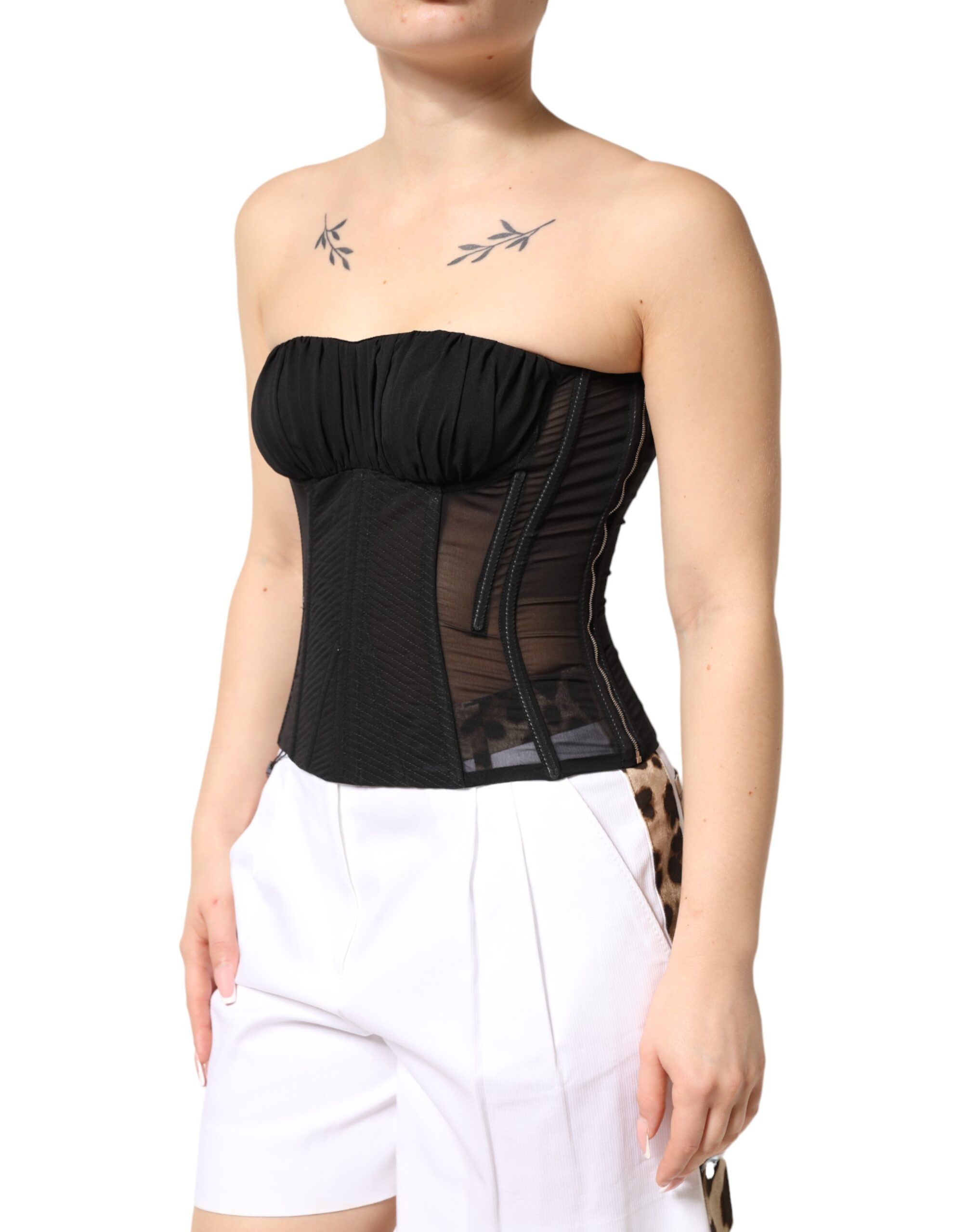 Silk Lace Bustier Corset Strapless Women's Top - Dolce & Gabbana - Modalova