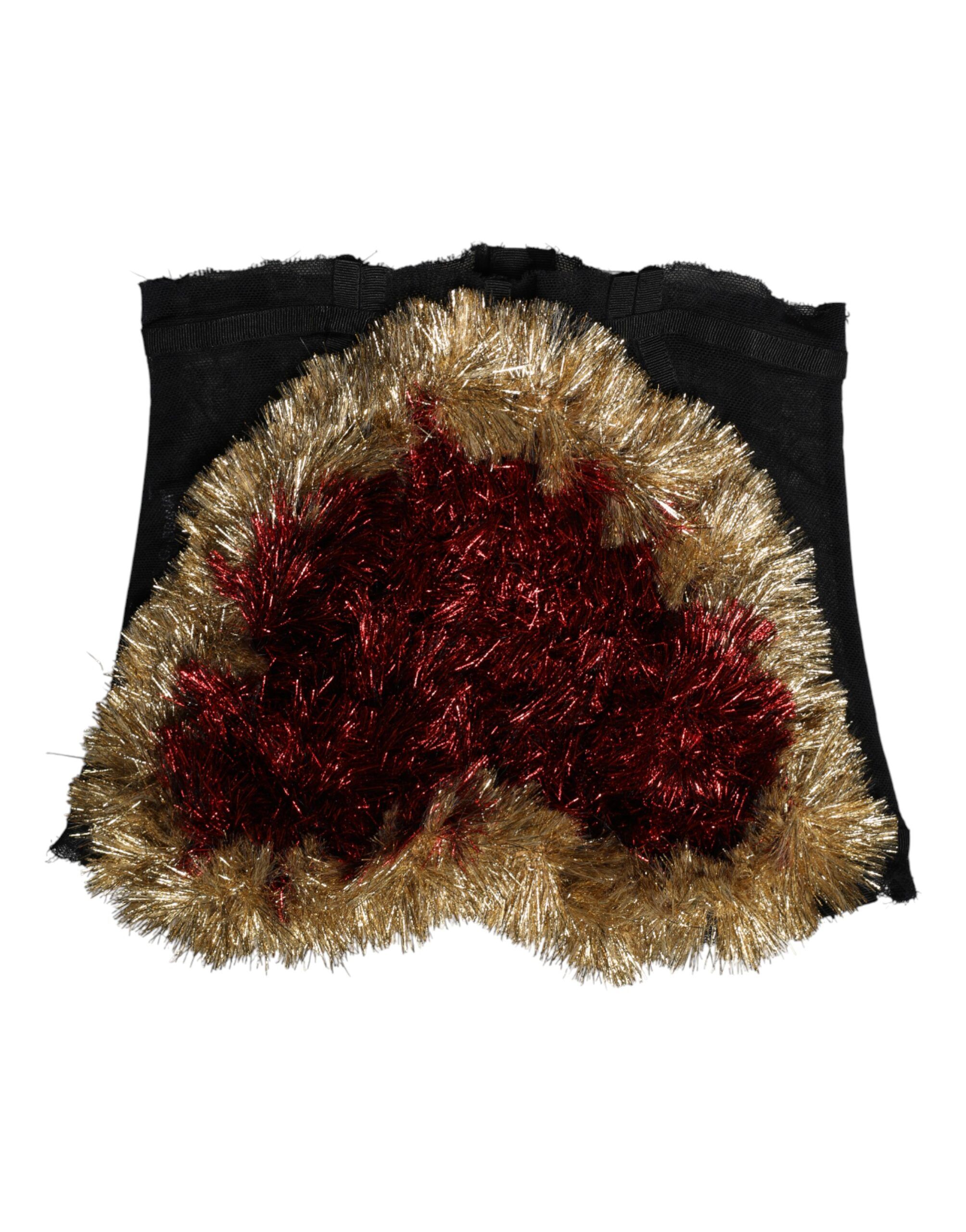 Black Gold Heart Bustier Corset Tinsel Women's Top - Dolce & Gabbana - Modalova