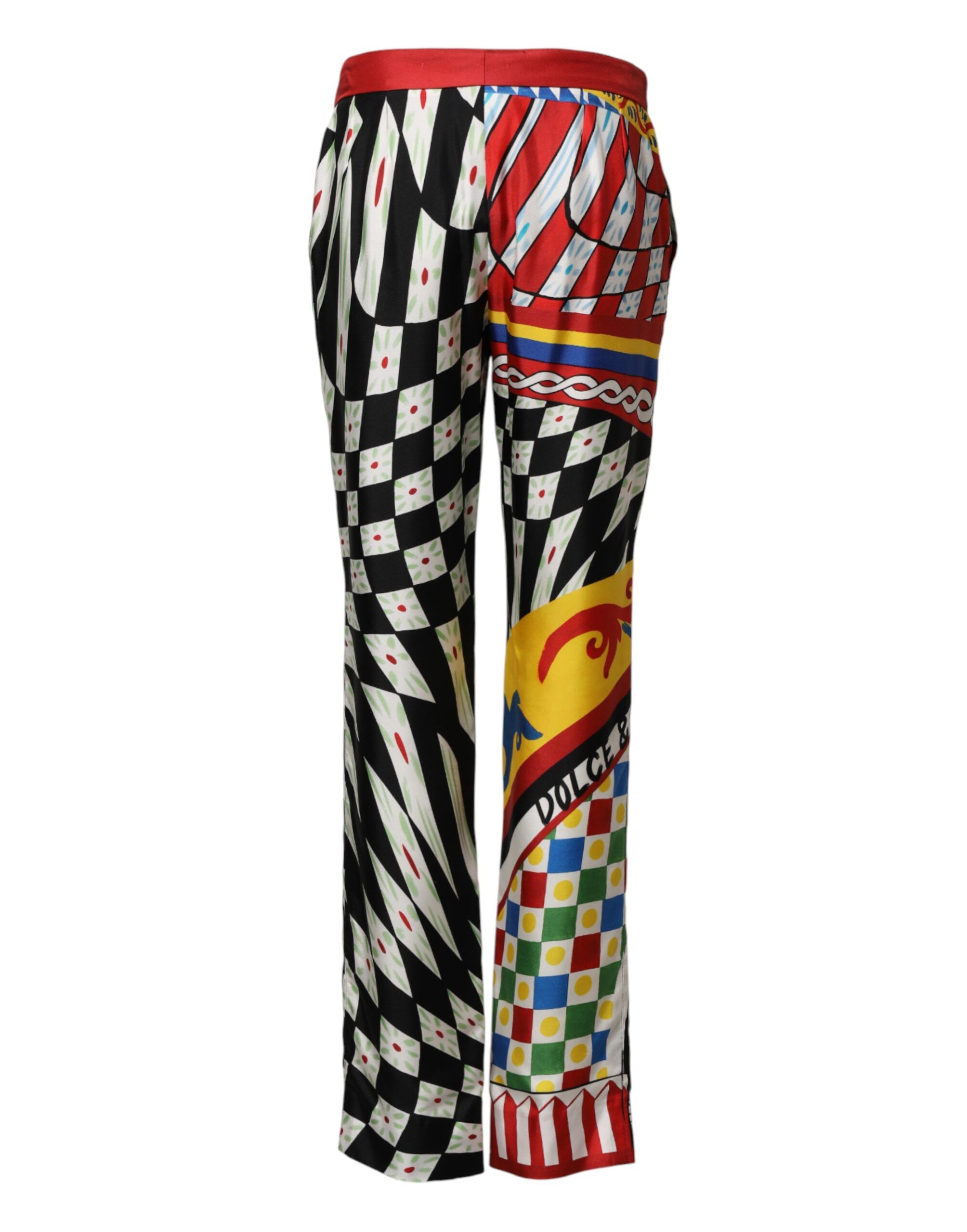 Carretto Pattern Straight Women's Pants (Pre-Owned) - Dolce & Gabbana - Modalova