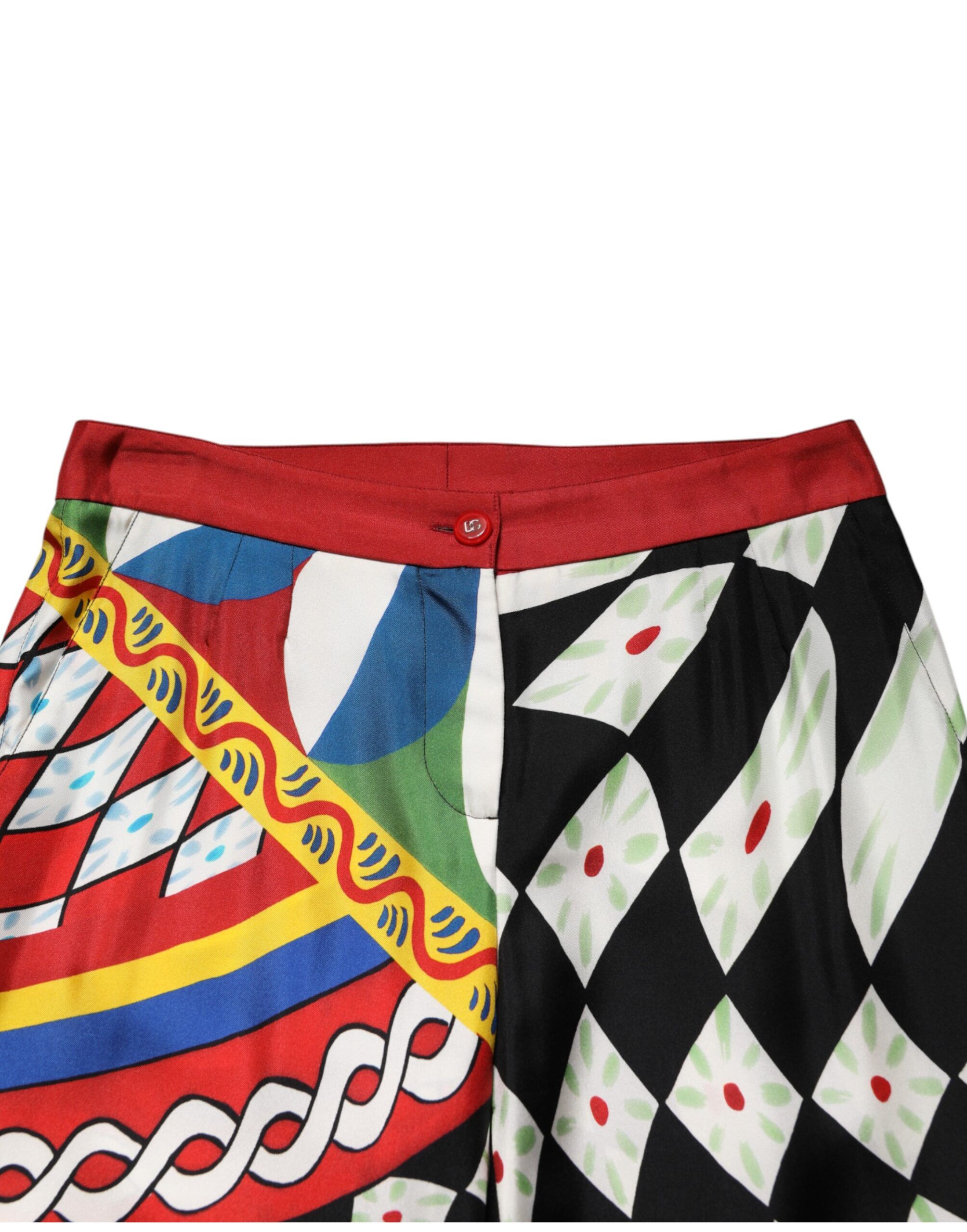 Carretto Pattern Straight Women's Pants (Pre-Owned) - Dolce & Gabbana - Modalova