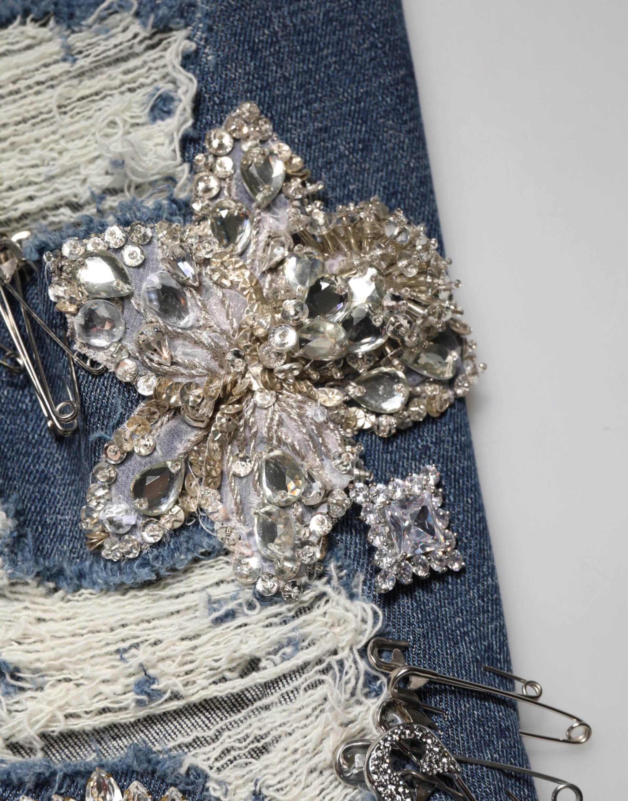 Cotton Rhinestone Embellish Denim Women's Jeans - Dolce & Gabbana - Modalova