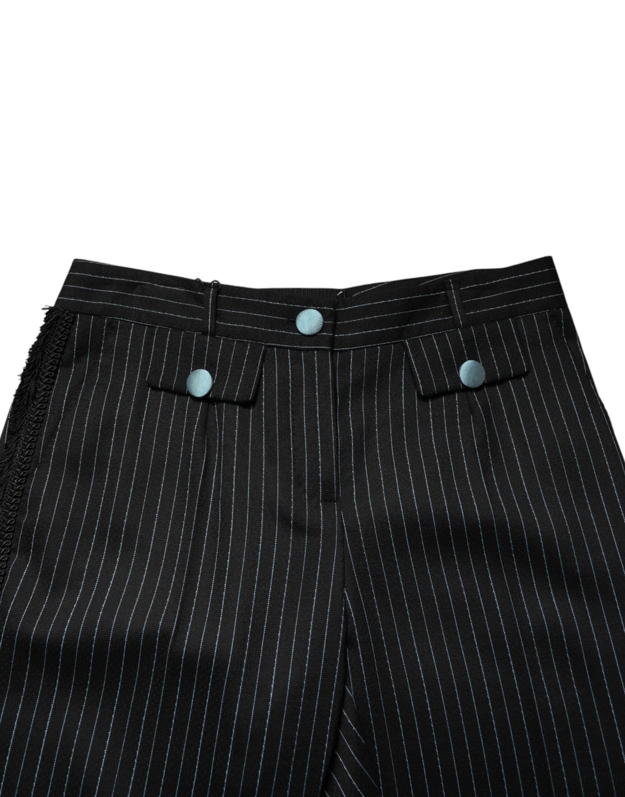 Wool Stripes Cropped Trouser Women's Pants - Dolce & Gabbana - Modalova