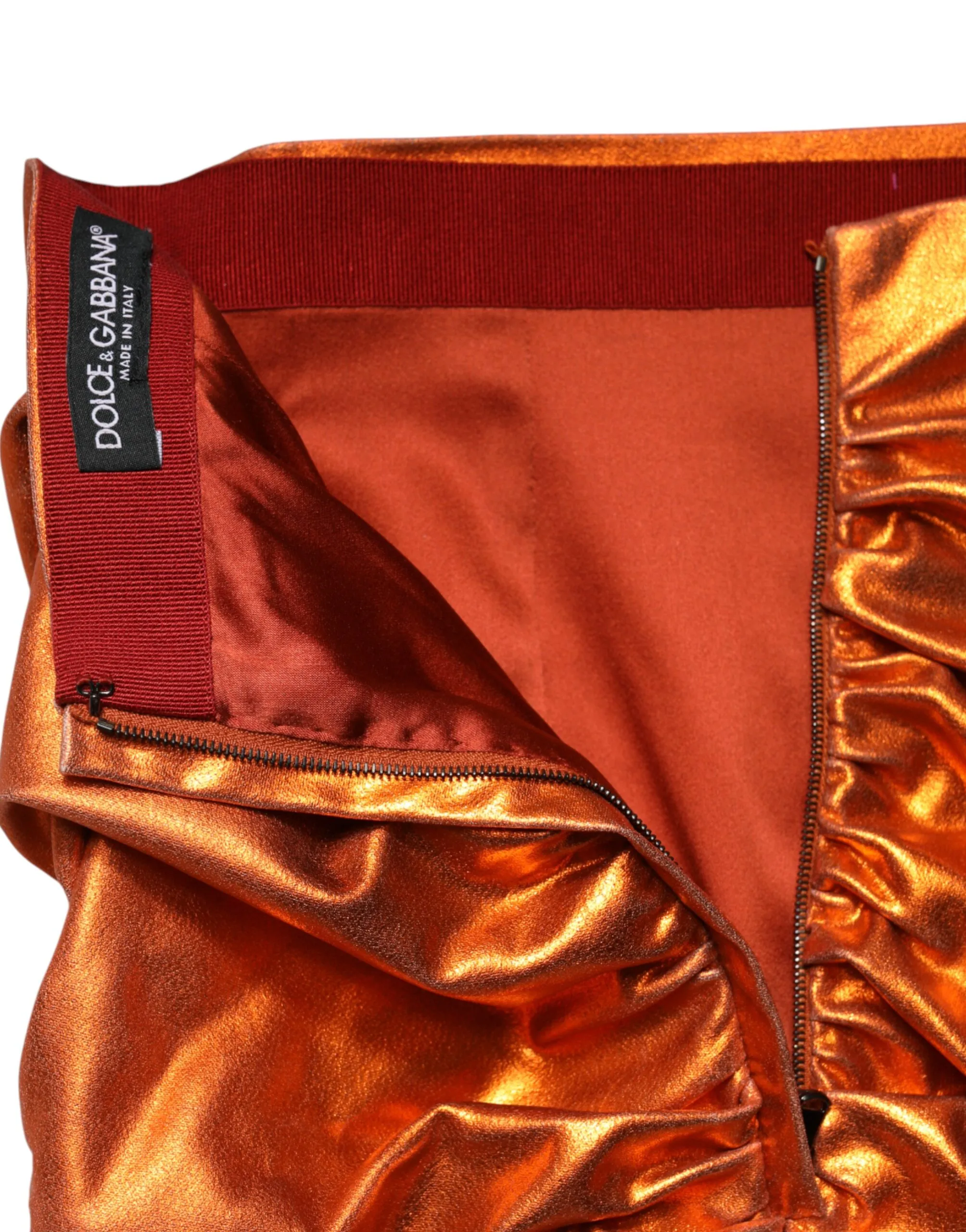 Metallic Viscose High Waist Mini Women's Skirt - Dolce & Gabbana - Modalova