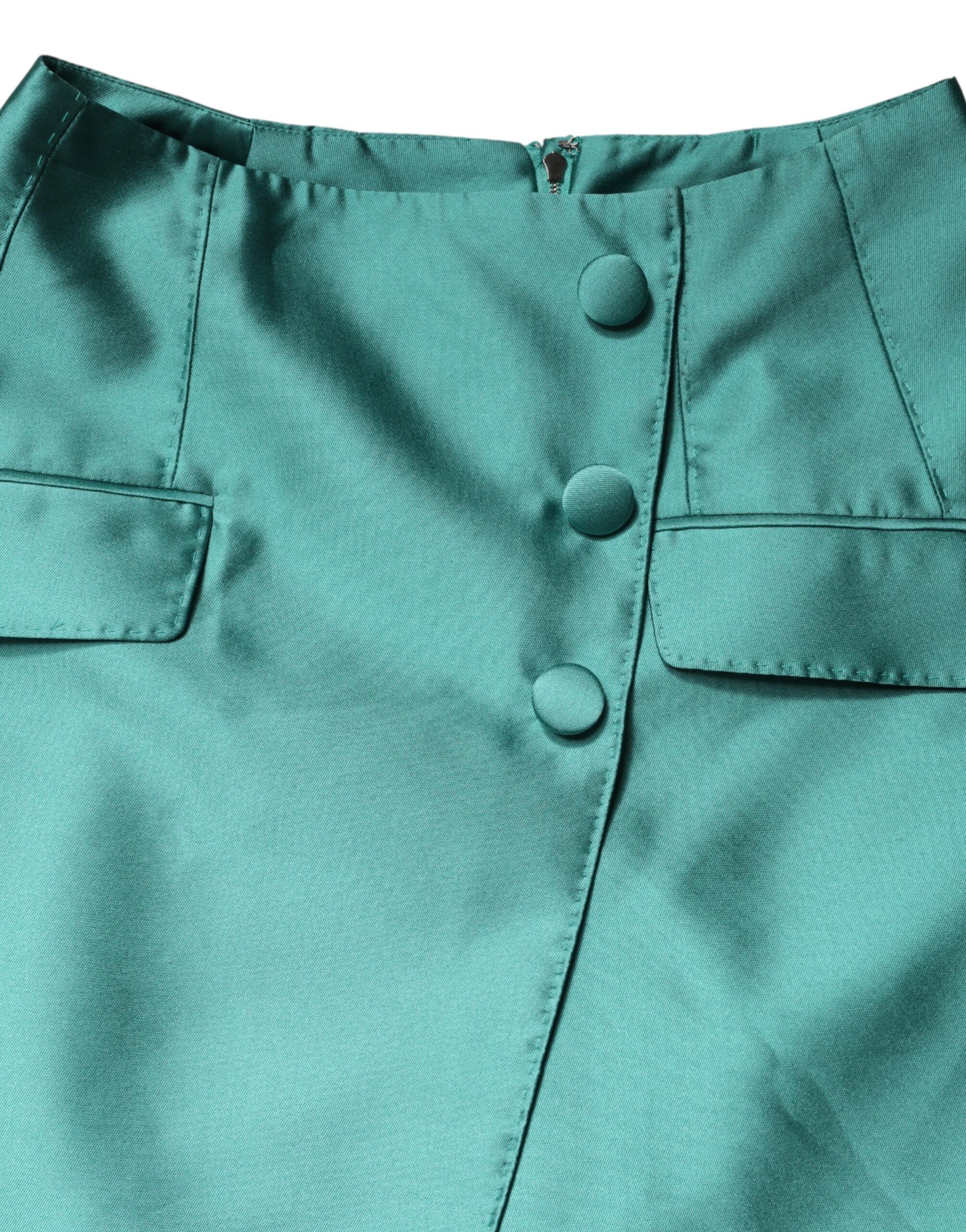 Polyester Button High Waist Mini Women's Skirt - Dolce & Gabbana - Modalova