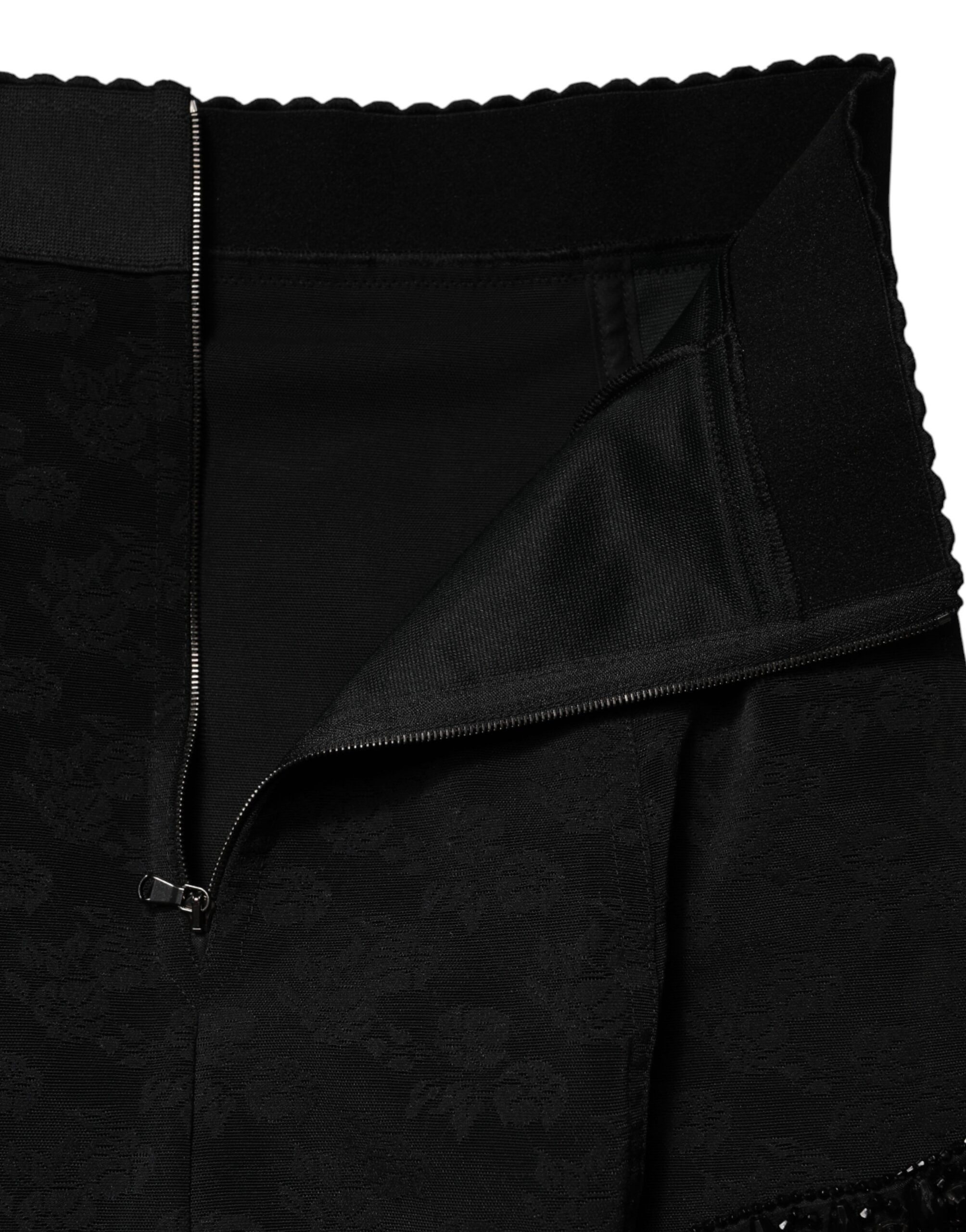 Nylon Embellished Lace Mini Women's Skirt - Dolce & Gabbana - Modalova