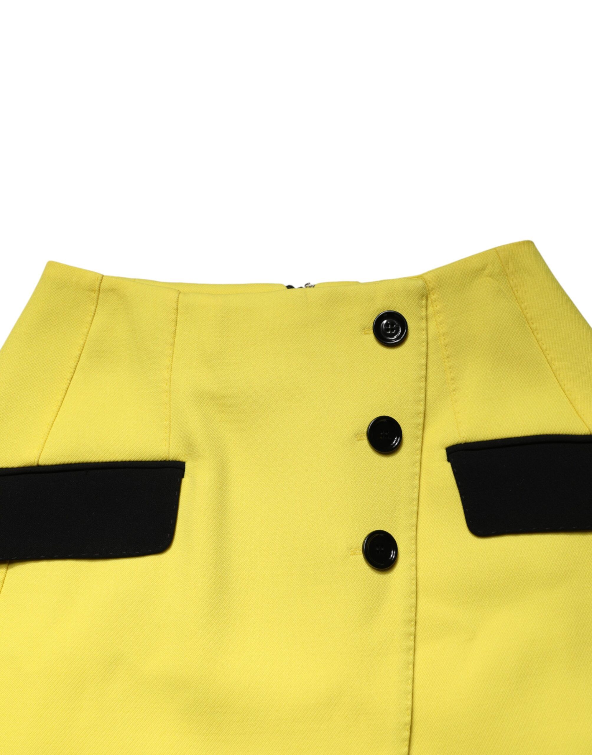 Wool Buttoned High Waist Mini Women's Skirt - Dolce & Gabbana - Modalova