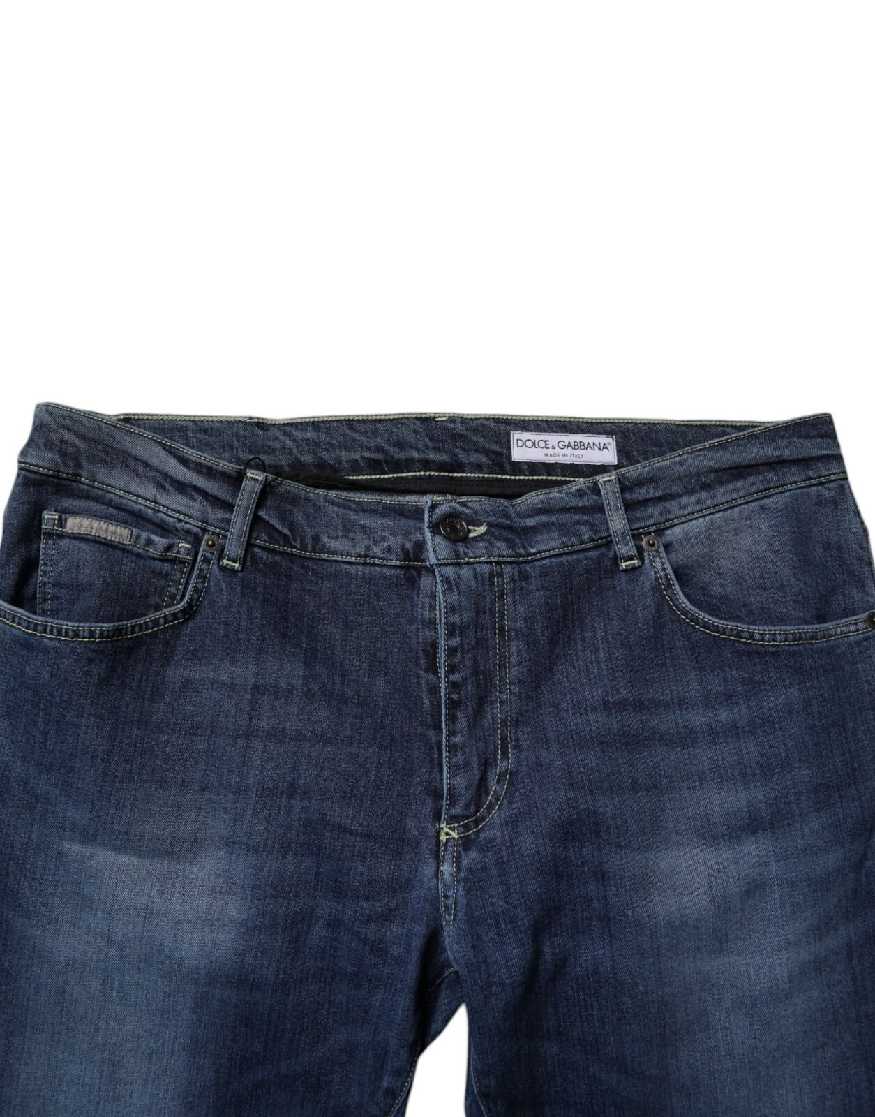 Washed Cotton Stretch SkinnyDenim Men's Jeans - Dolce & Gabbana - Modalova