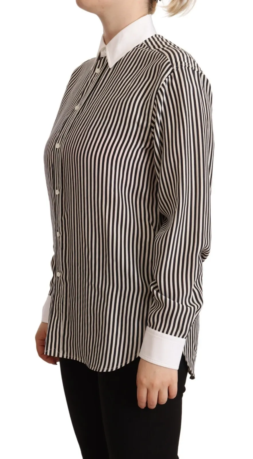 Striped Long Sleeves Collared Women's Top (Pre-Owned) - Polo Ralph Lauren - Modalova