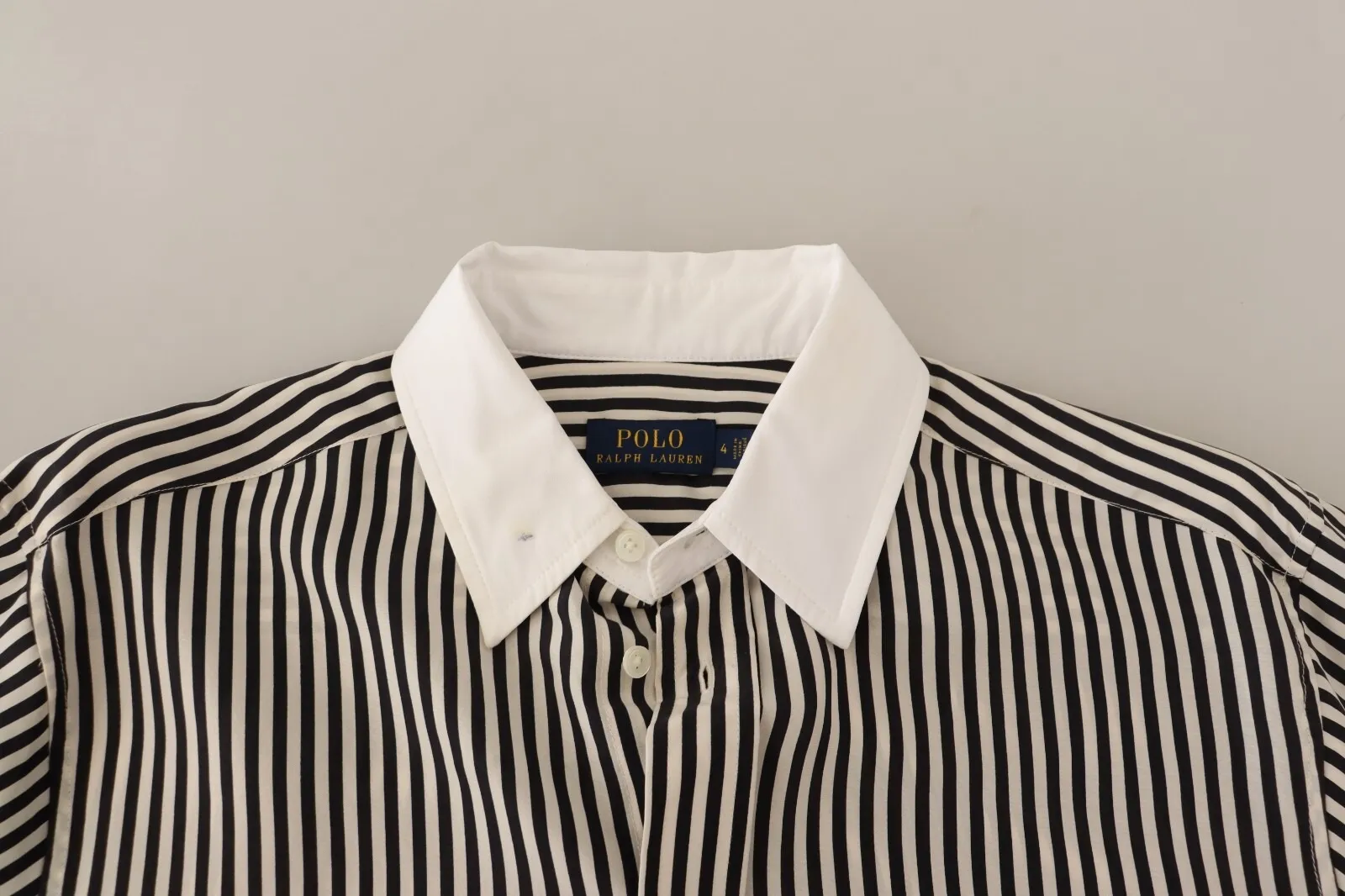 Striped Long Sleeves Collared Women's Top (Pre-Owned) - Polo Ralph Lauren - Modalova
