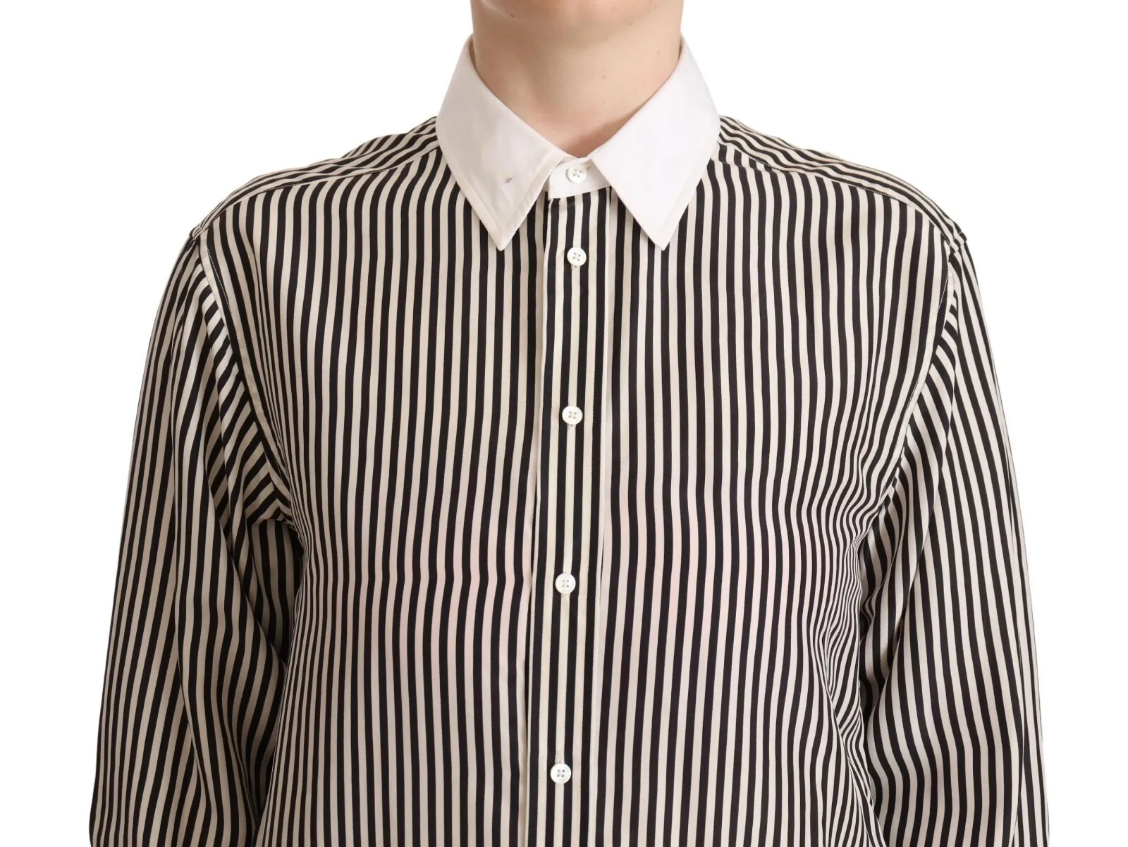 Striped Long Sleeves Collared Women's Top (Pre-Owned) - Polo Ralph Lauren - Modalova