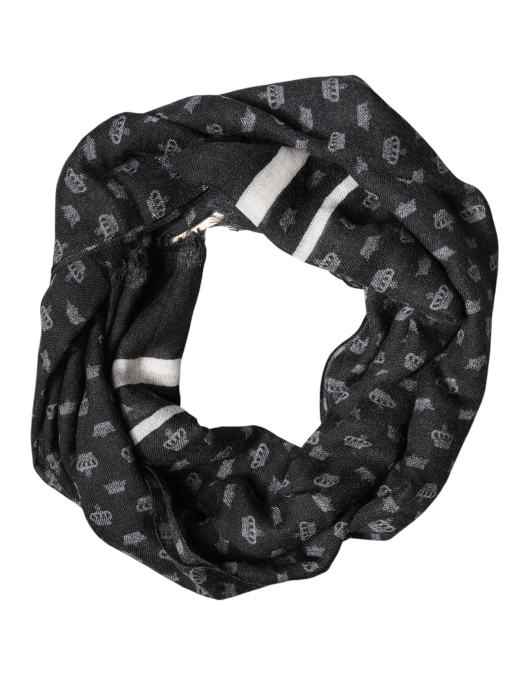 Crown Cashmere Neck Wrap Shawl Men's Scarf - Dolce & Gabbana - Modalova