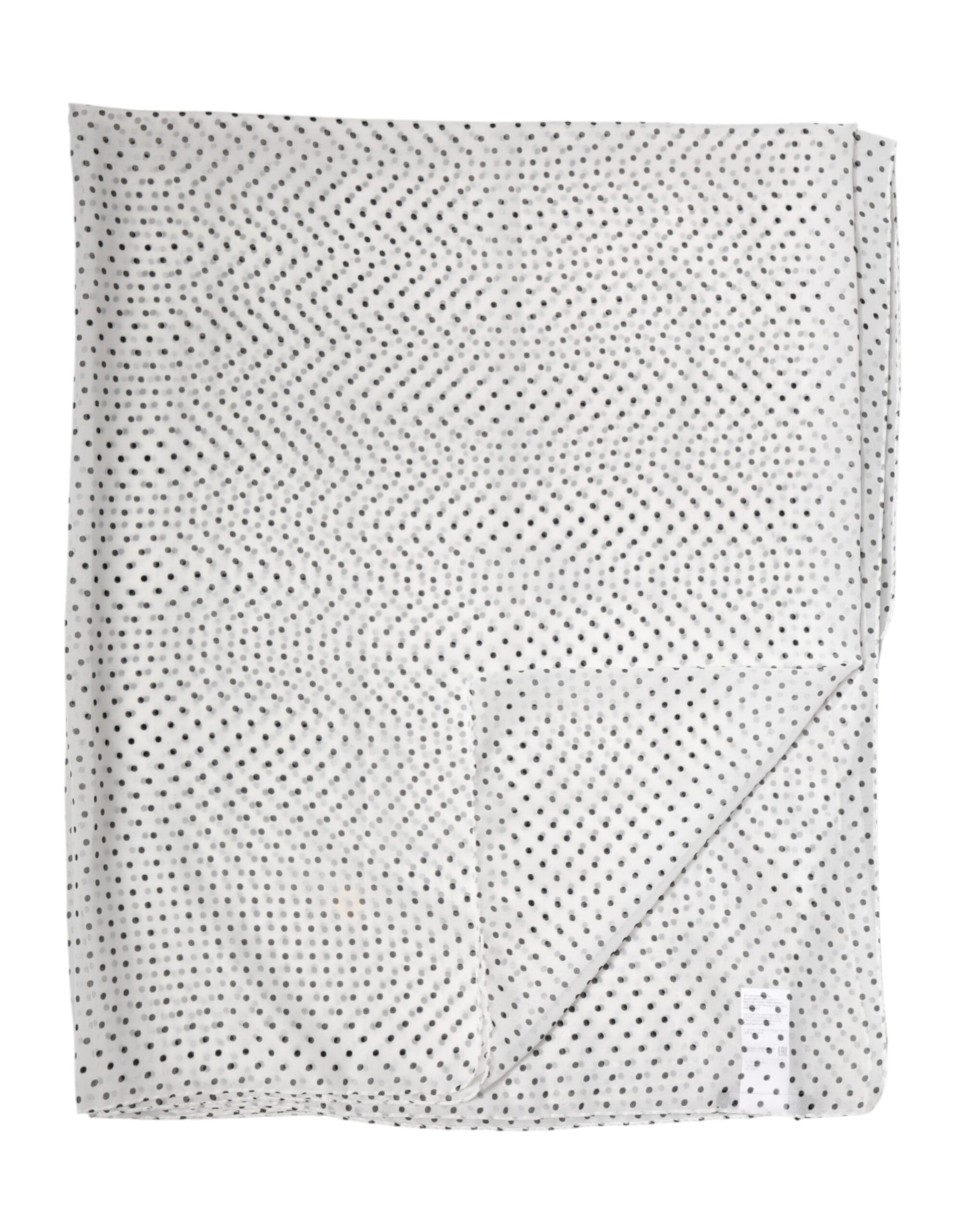 White Polka Dot Polyester Shawl Women's Scarf - Dolce & Gabbana - Modalova