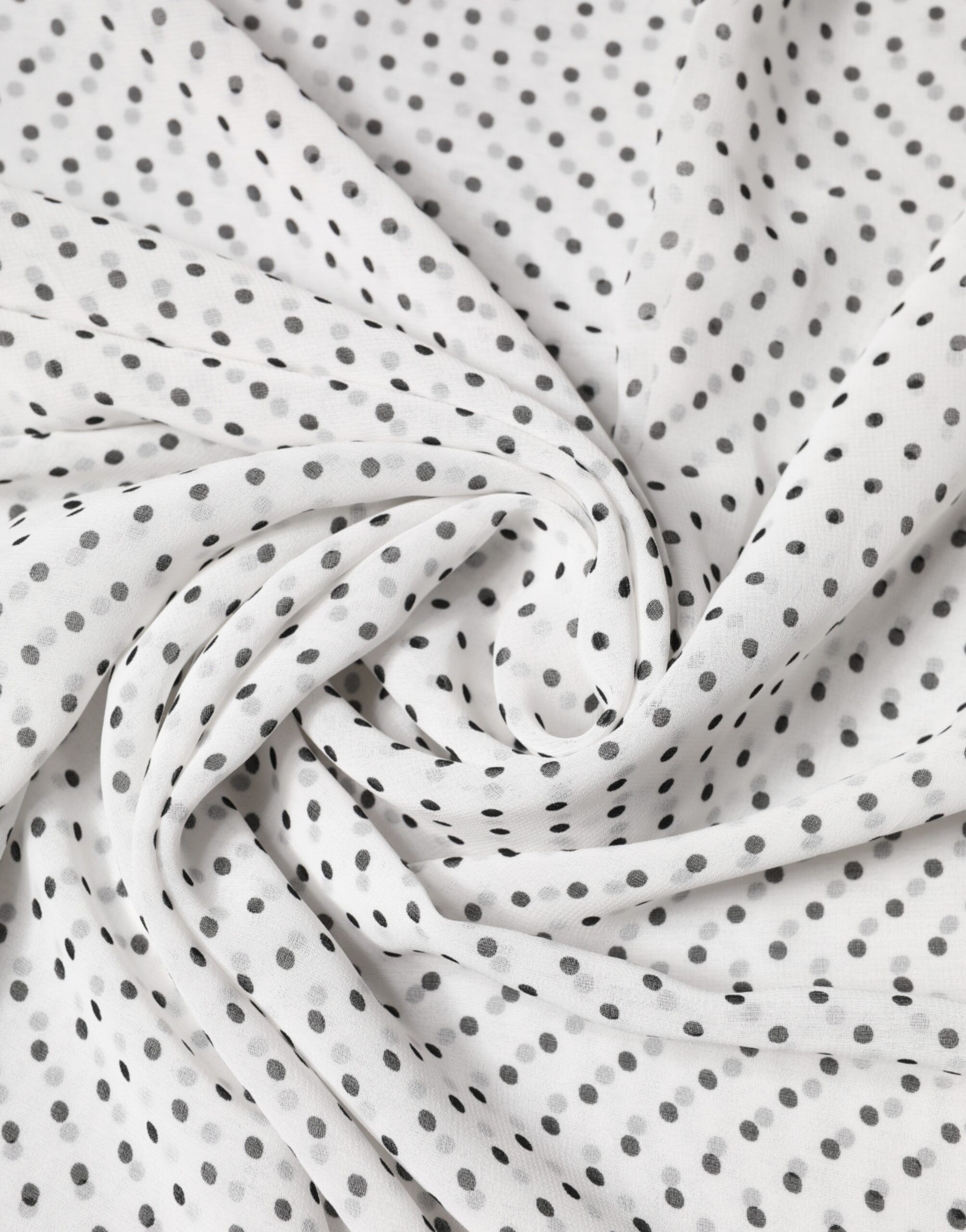 White Polka Dot Polyester Shawl Women's Scarf - Dolce & Gabbana - Modalova