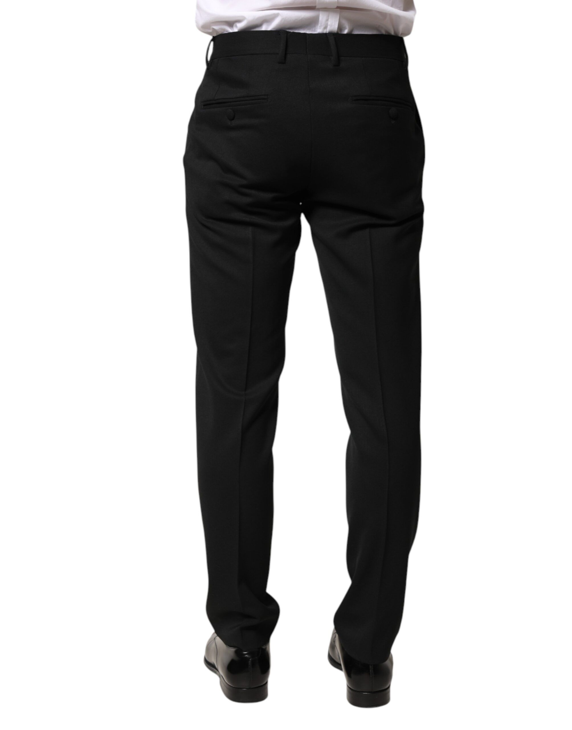 Wool Mid Waist Men Dress Trousers Men's Pants - Dolce & Gabbana - Modalova