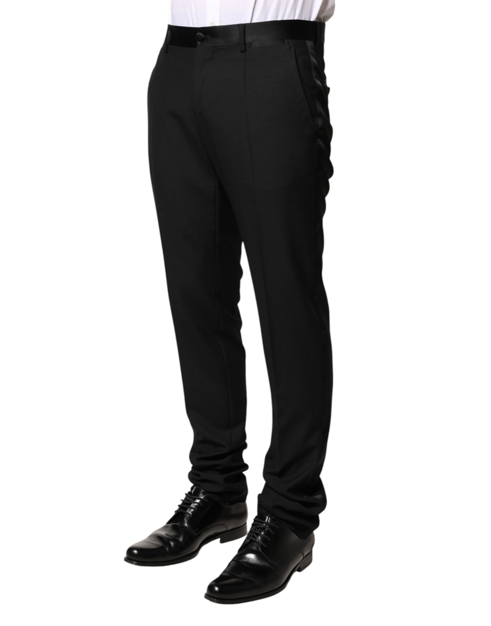 Wool Mid Waist Men Dress Trousers Men's Pants - Dolce & Gabbana - Modalova