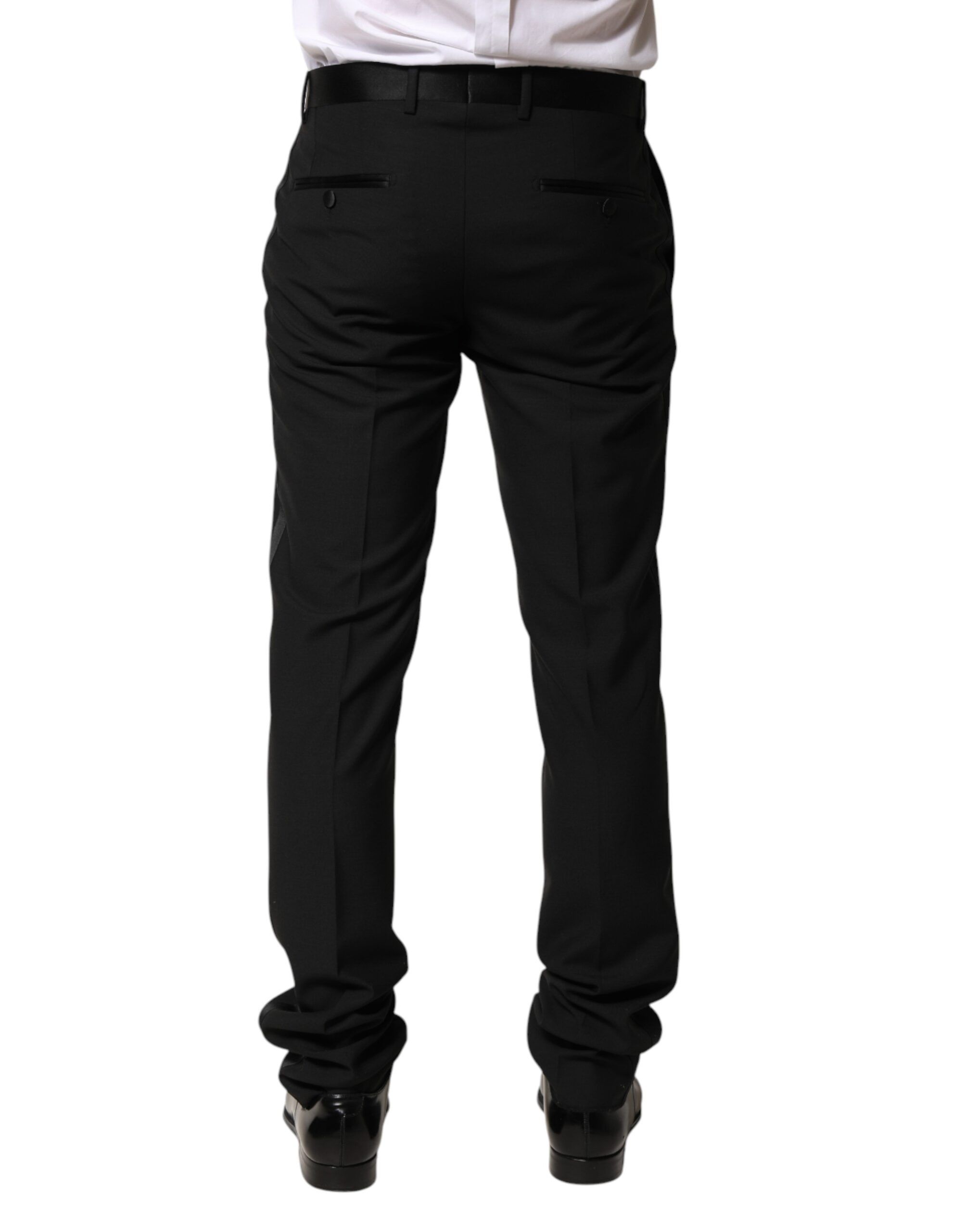 Wool Mid Waist Men Dress Trousers Men's Pants - Dolce & Gabbana - Modalova
