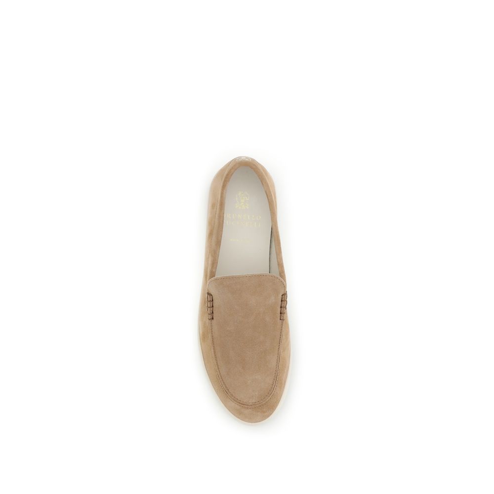 Calf Leather Bos Taurus Slip-On Men's Loafers - Brunello Cucinelli - Modalova