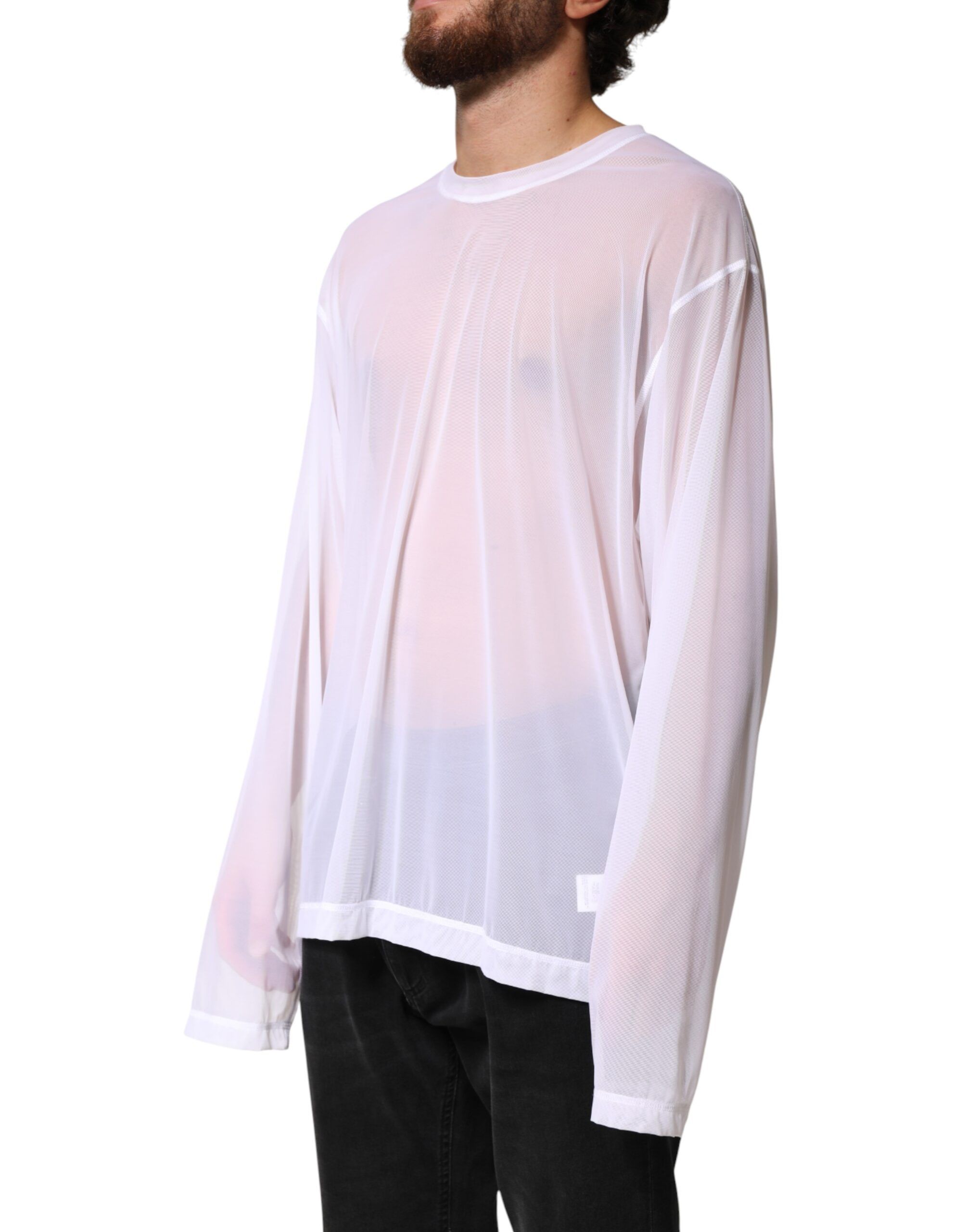Nylon Long Sleeves Crewneck Men's T-Shirt - Dolce & Gabbana - Modalova