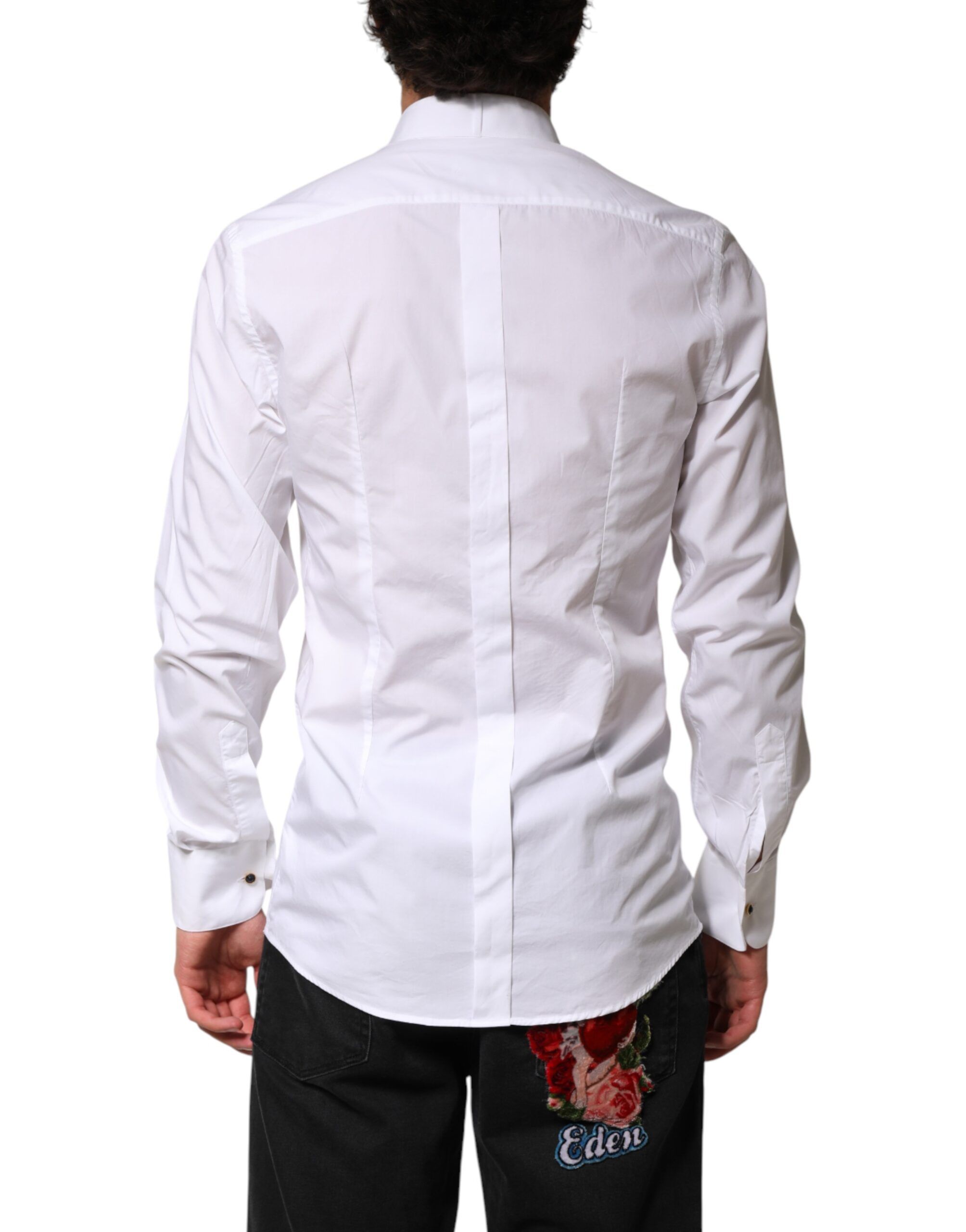 GOLD Long Sleeves Formal Dress Men's Shirt (Pre-Owned) - Dolce & Gabbana - Modalova