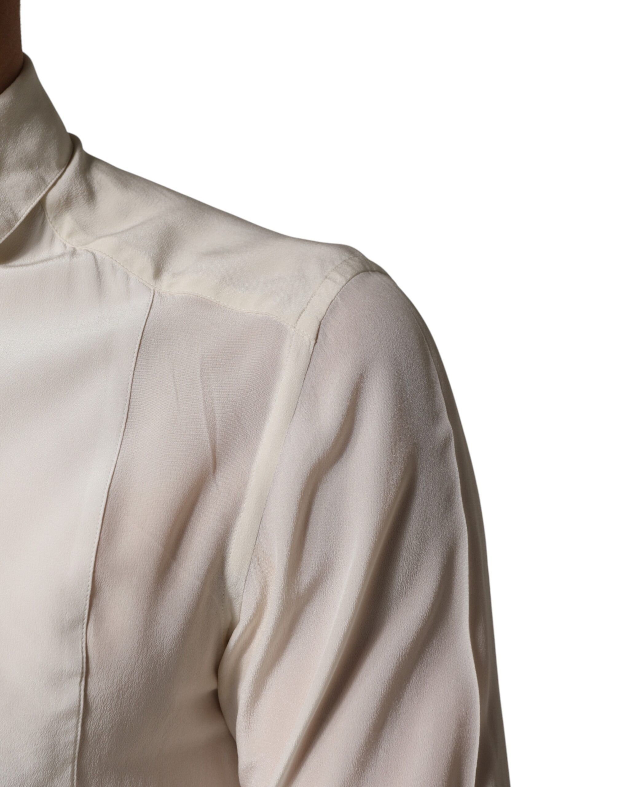 Silk Men GOLD Dress Formal Men's Shirt (Pre-Owned) - Dolce & Gabbana - Modalova