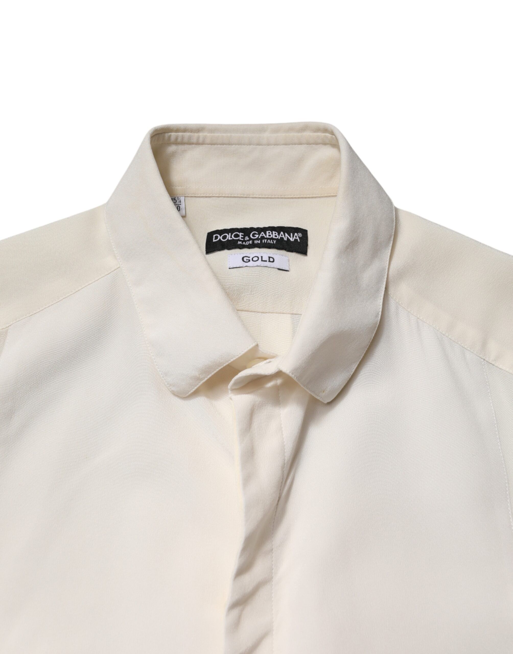 Silk Men GOLD Dress Formal Men's Shirt (Pre-Owned) - Dolce & Gabbana - Modalova