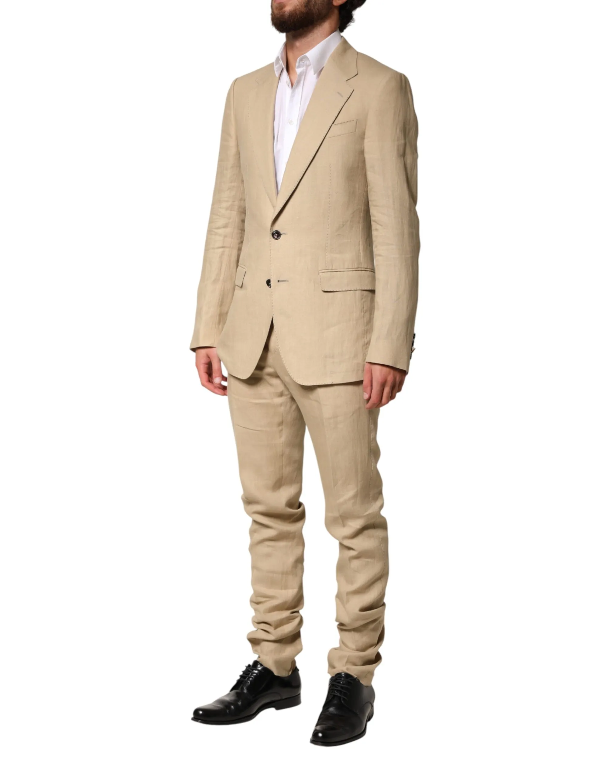 Linen Single Breasted 2 Piece Men's Suit - Dolce & Gabbana - Modalova