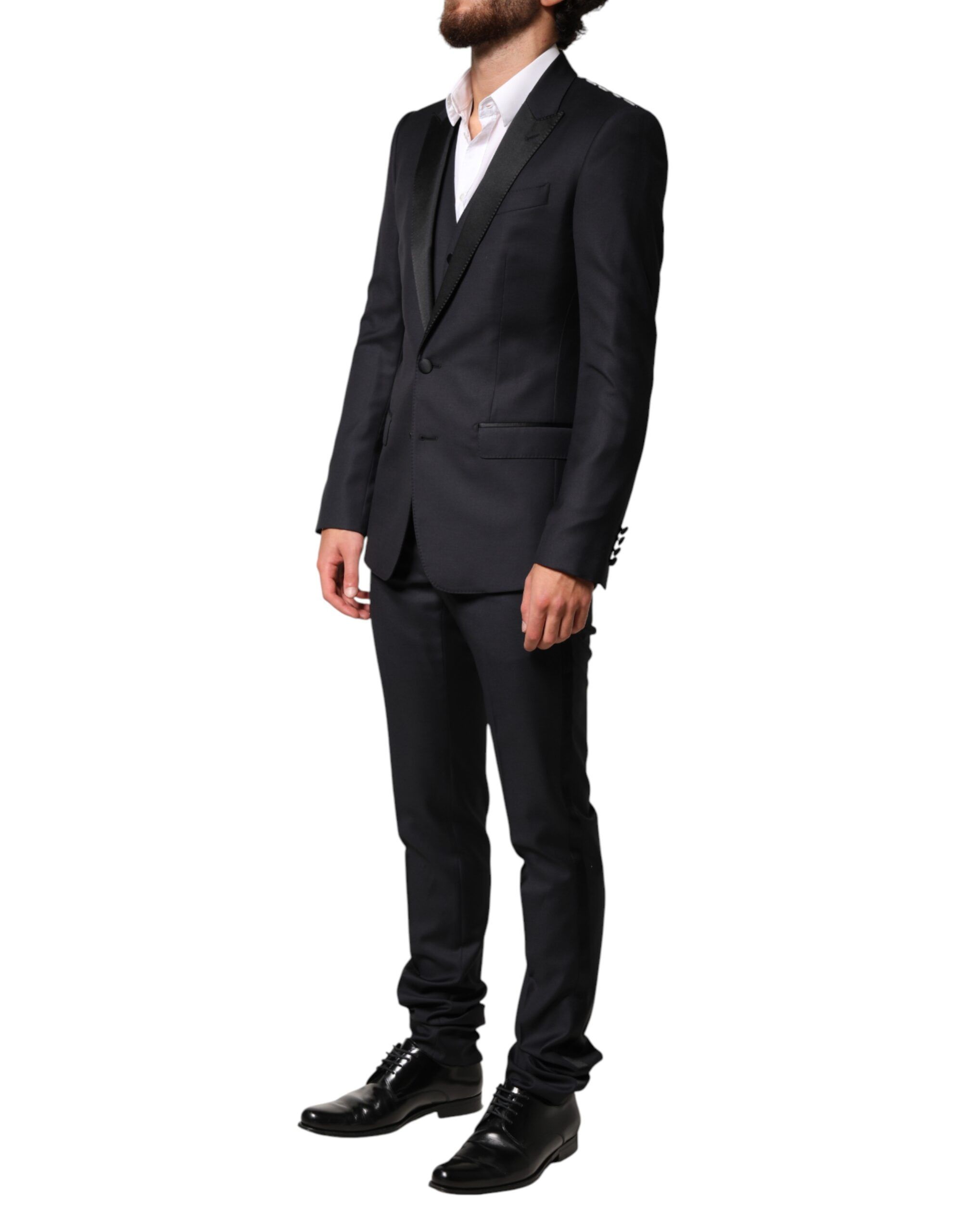 Blue Wool Single Breasted 3 Piece Men Men's Suit - Dolce & Gabbana - Modalova