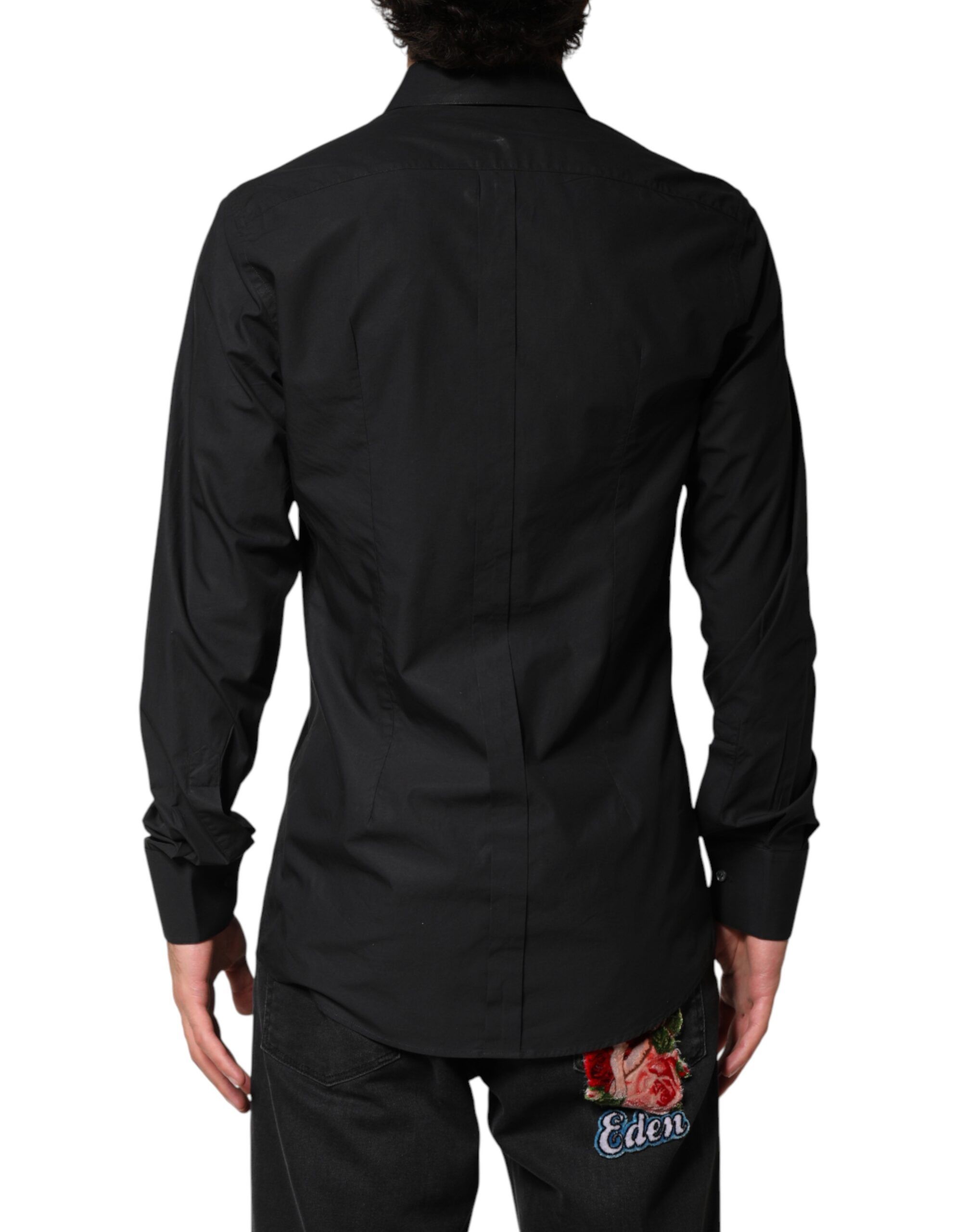 GOLD Cotton Men Dress Formal Men's Shirt - Dolce & Gabbana - Modalova