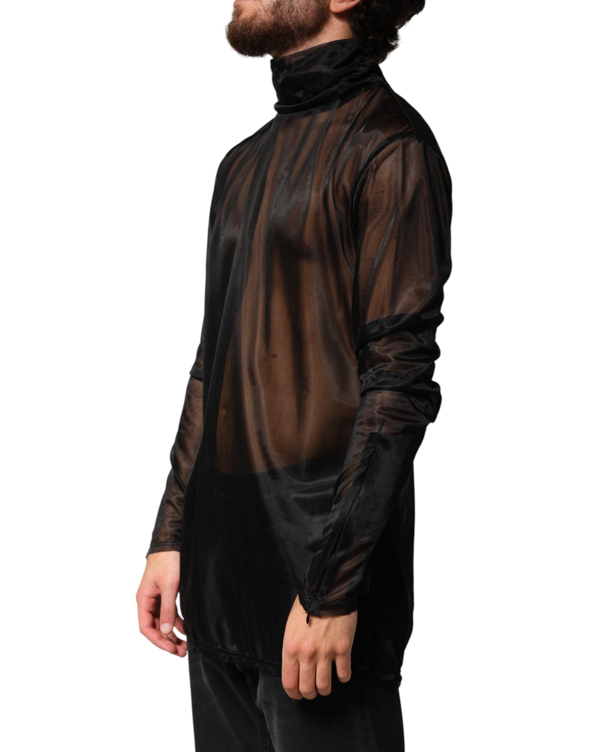Sheer Long Sleeves Turtleneck Men's Top - Dolce & Gabbana - Modalova