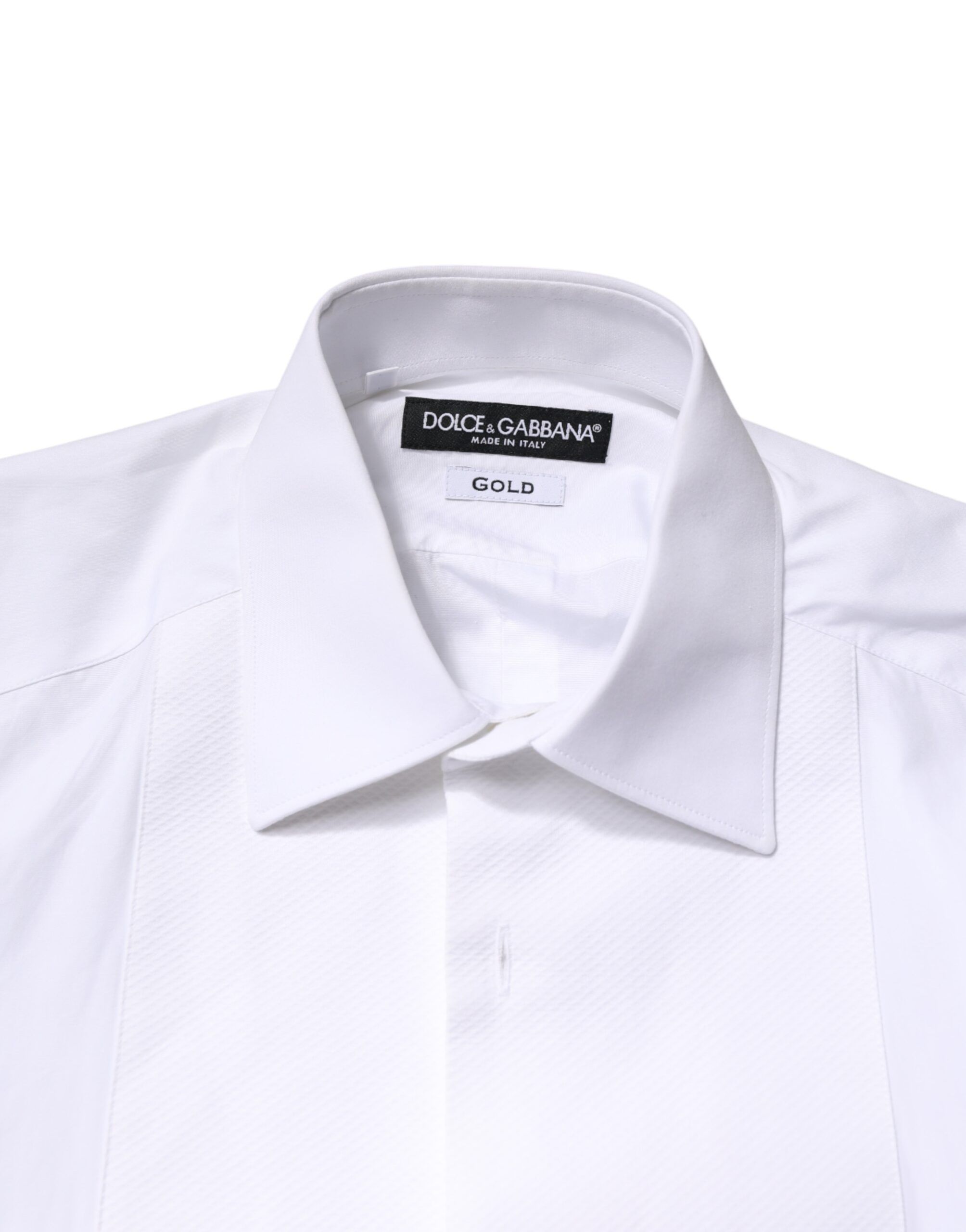 Cotton GOLD Collared Dress Bib Formal Men's Shirt - Dolce & Gabbana - Modalova