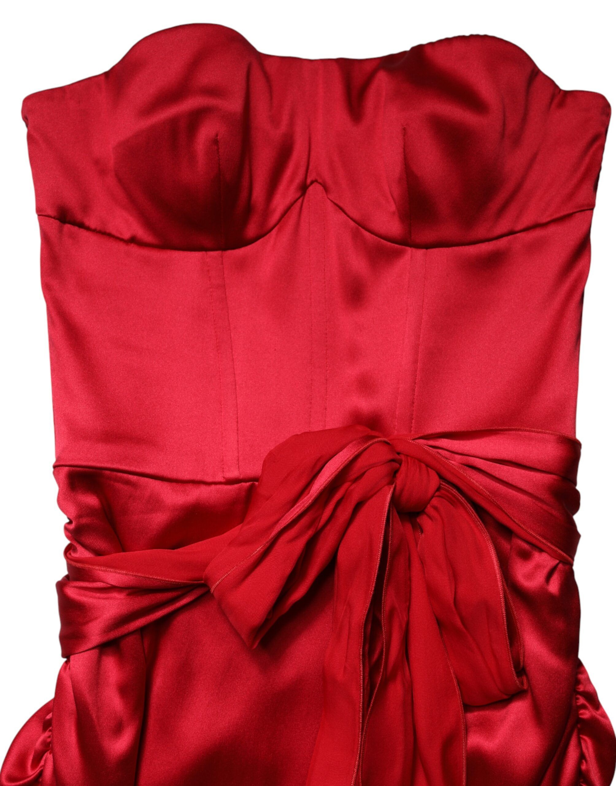 Silk Strapless Sheath Long Gown Women's Dress (Pre-Owned) - Dolce & Gabbana - Modalova