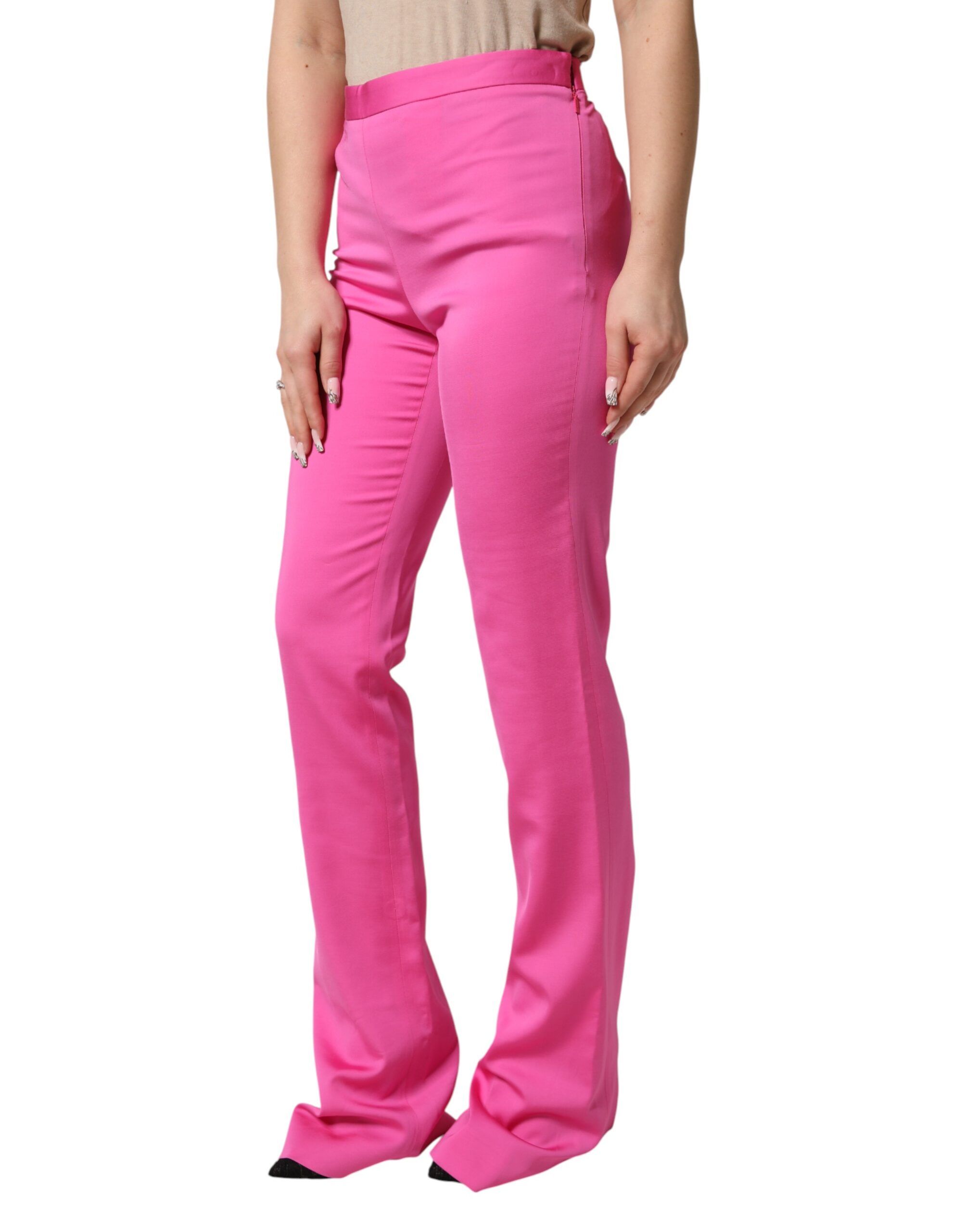 Viscose High Waist Straight Casual Trouser Women's Pants - Versace - Modalova