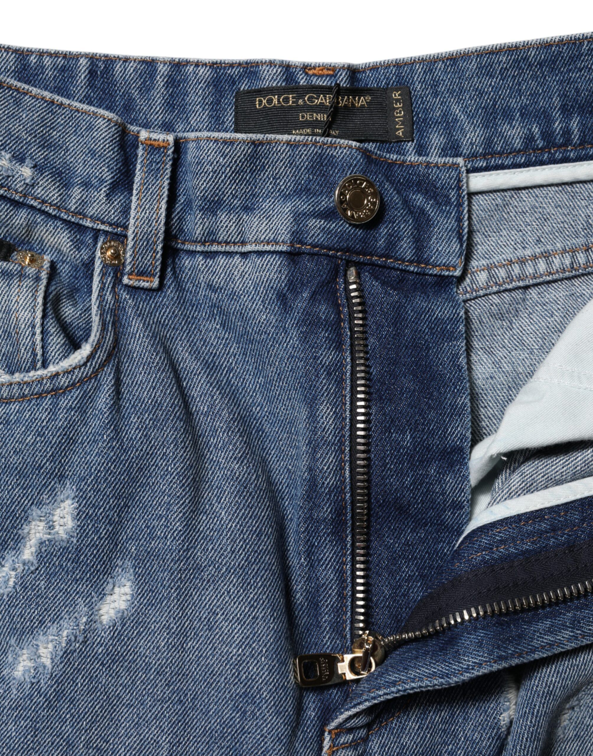 Distressed Cotton AMBER Denim Women's Jeans (Pre-Owned) - Dolce & Gabbana - Modalova