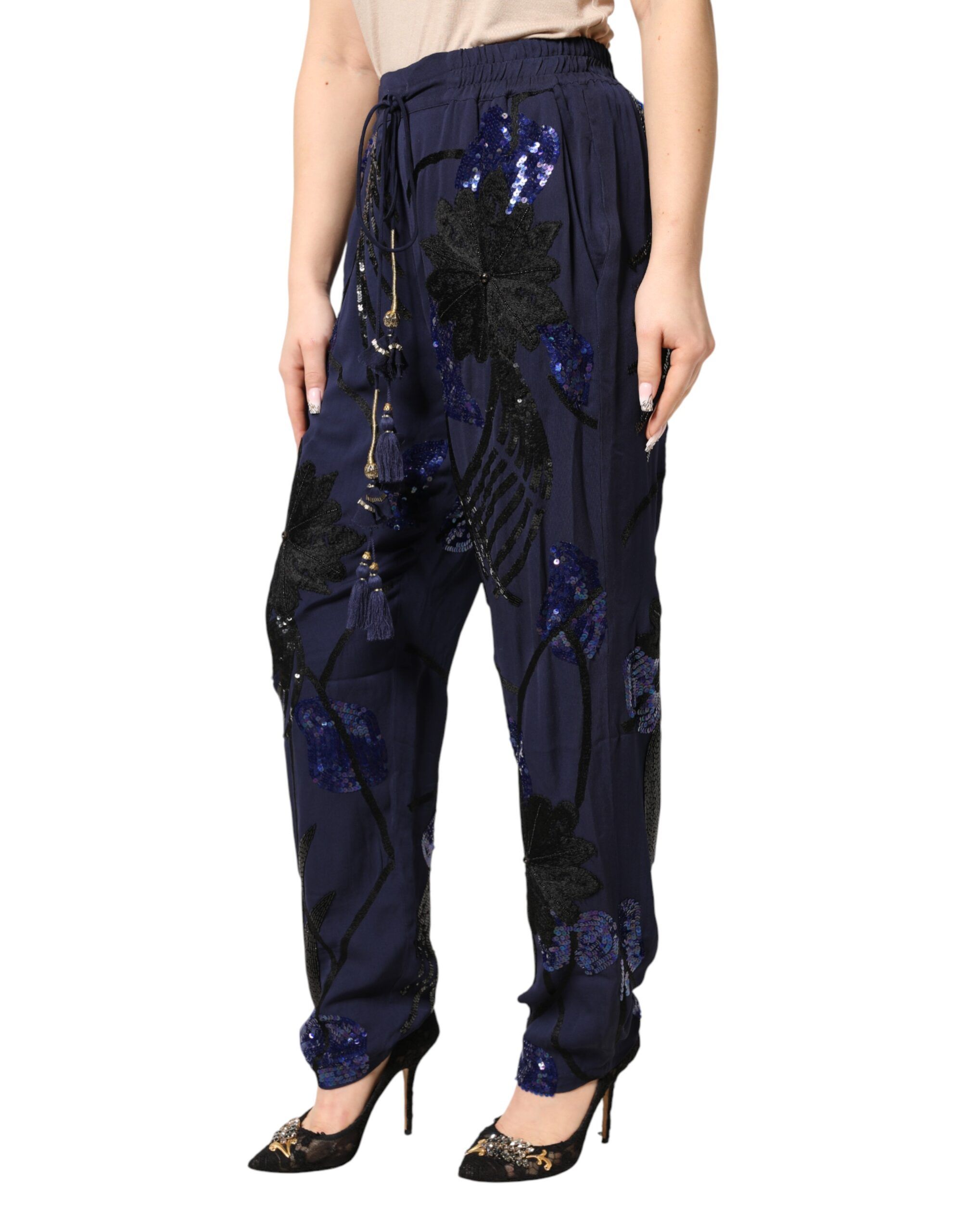 Sequined Tapered Trouser Women's Pants - Christian Pellizzari - Modalova