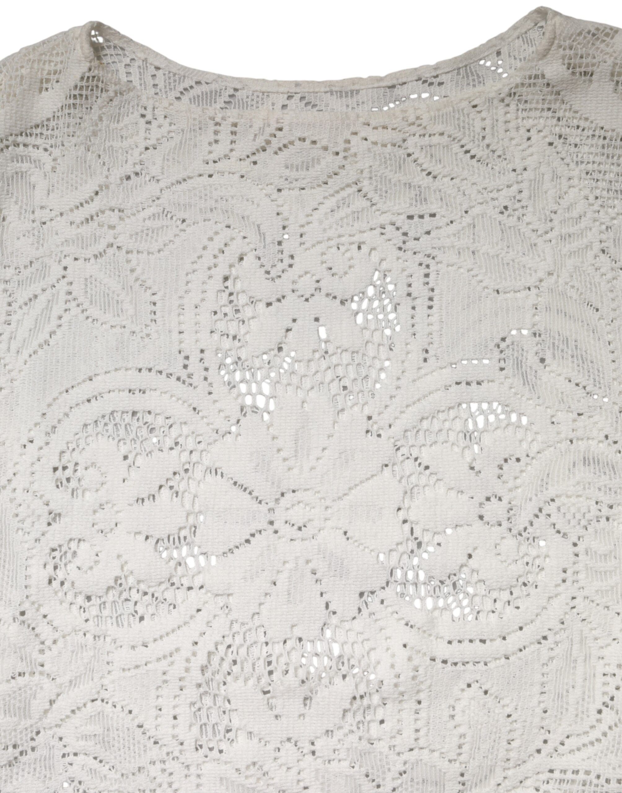 Embroidery Lace Cotton Blouse Women's Top - Dolce & Gabbana - Modalova