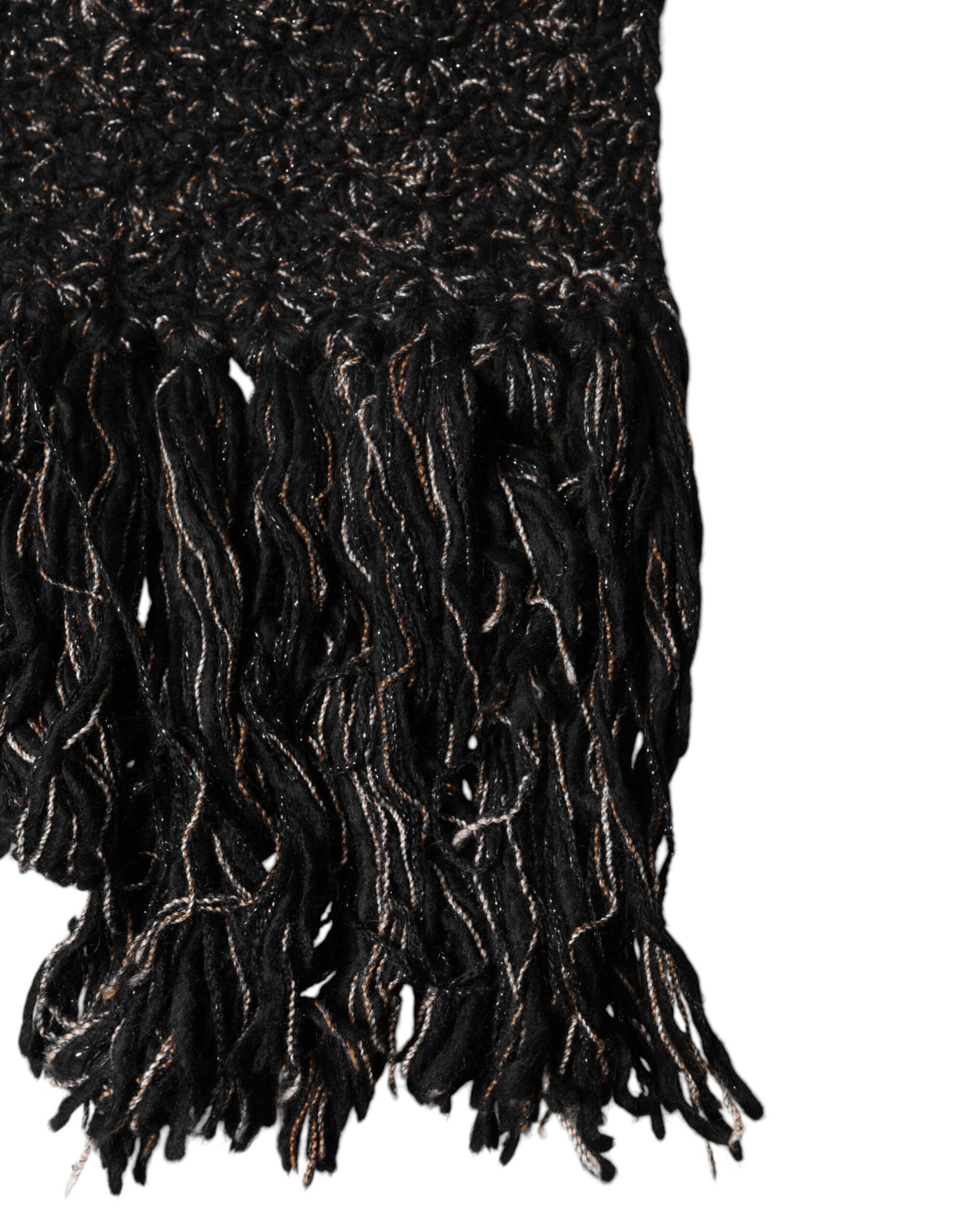 Wool Fringes Neck Wrap Foulard Men's Scarf - Dolce & Gabbana - Modalova