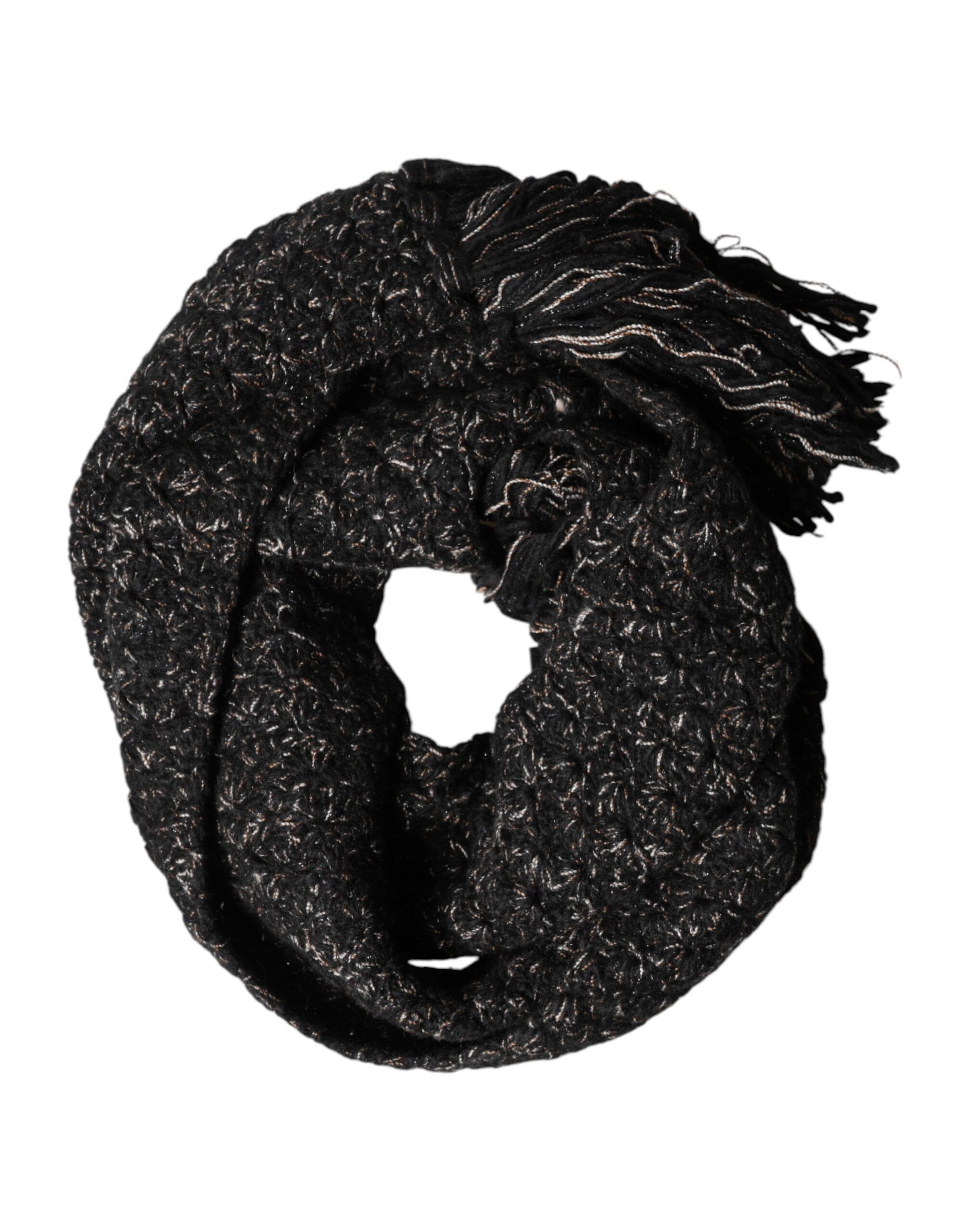 Wool Fringes Neck Wrap Foulard Men's Scarf - Dolce & Gabbana - Modalova