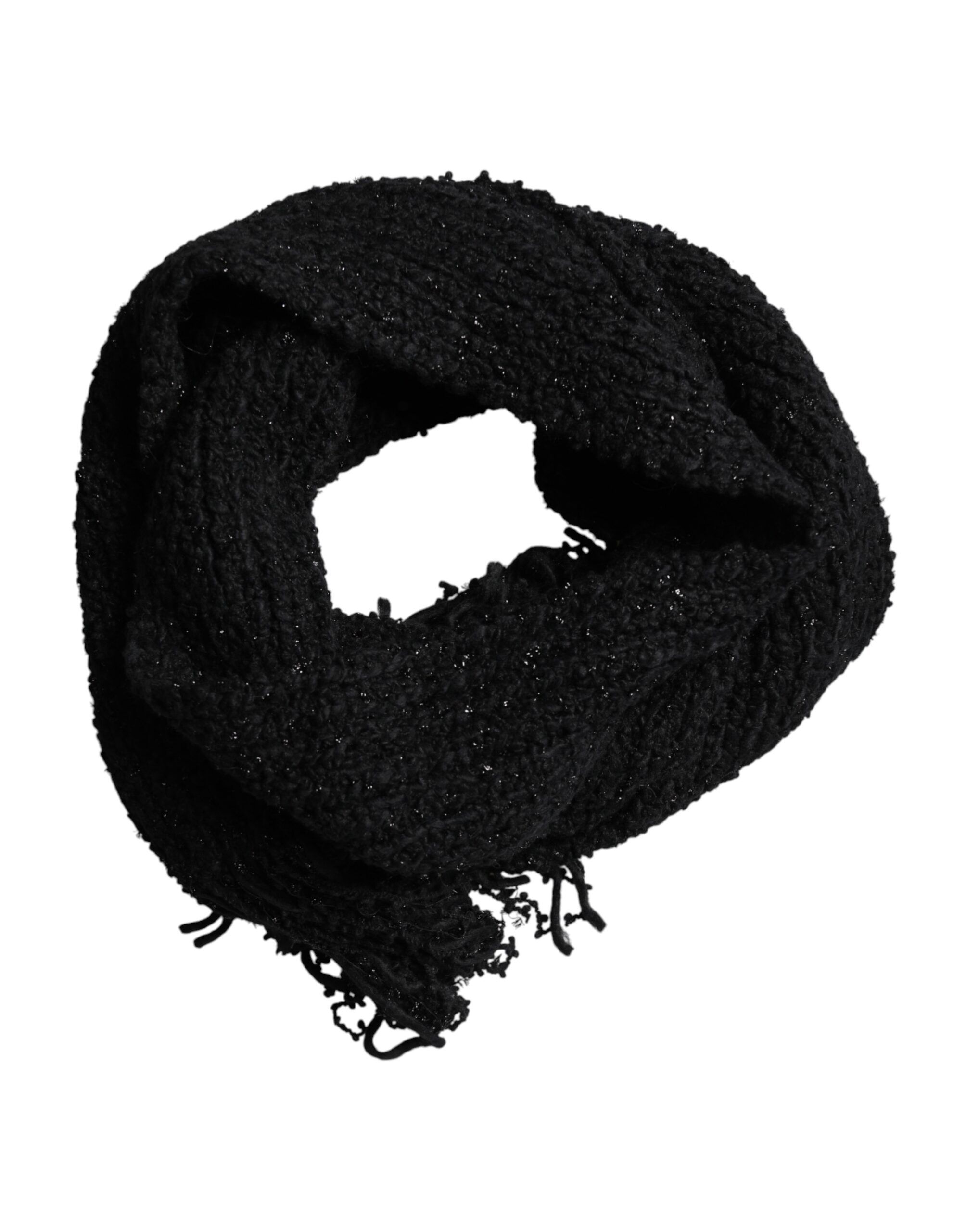 Wool Fringes Neck Wrap Foulard Men's Scarf - Dolce & Gabbana - Modalova
