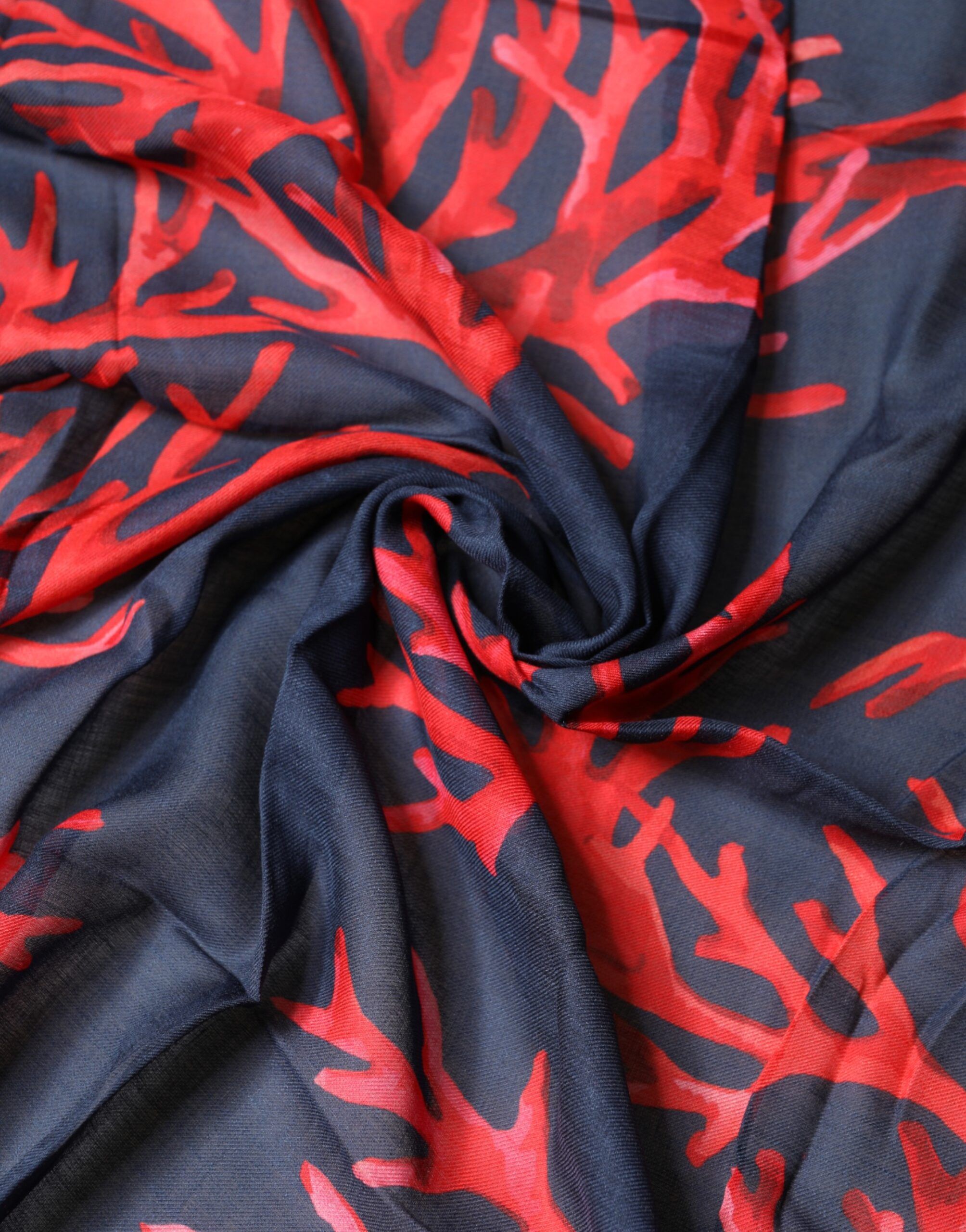 Red Coral Print Square Foulard Men Men's Scarf (Pre-Owned) - Dolce & Gabbana - Modalova