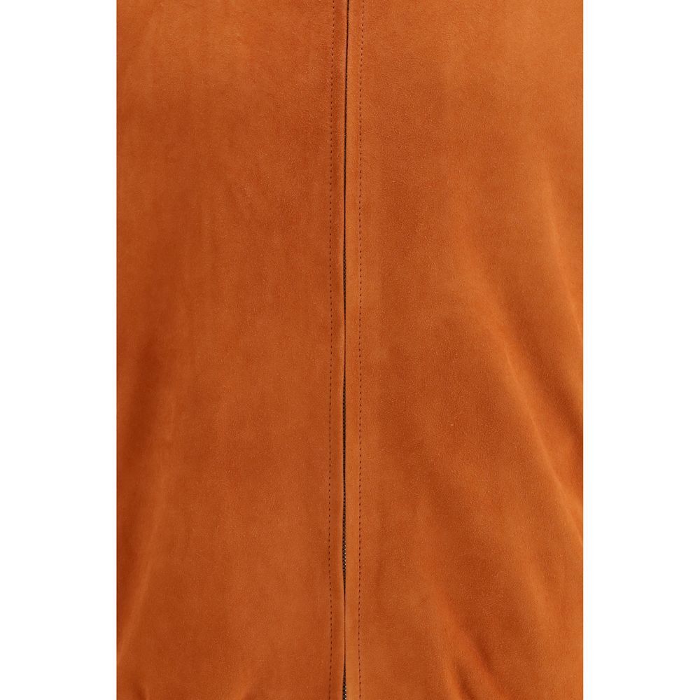 Calf Leather Bos Taurus Leather Men's Jacket - Brunello Cucinelli - Modalova