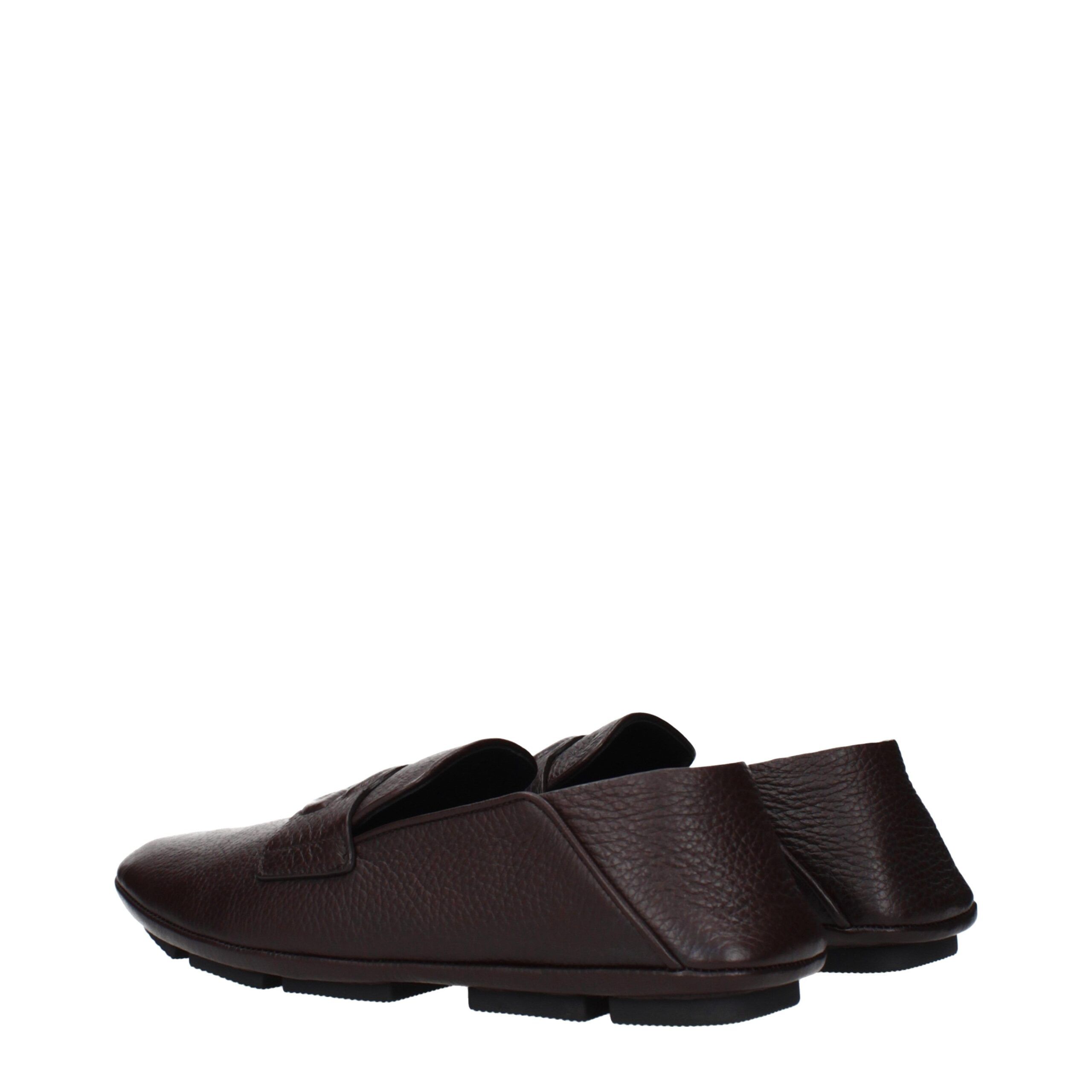 Leather Slip-On Men's Loafers - Dolce & Gabbana - Modalova
