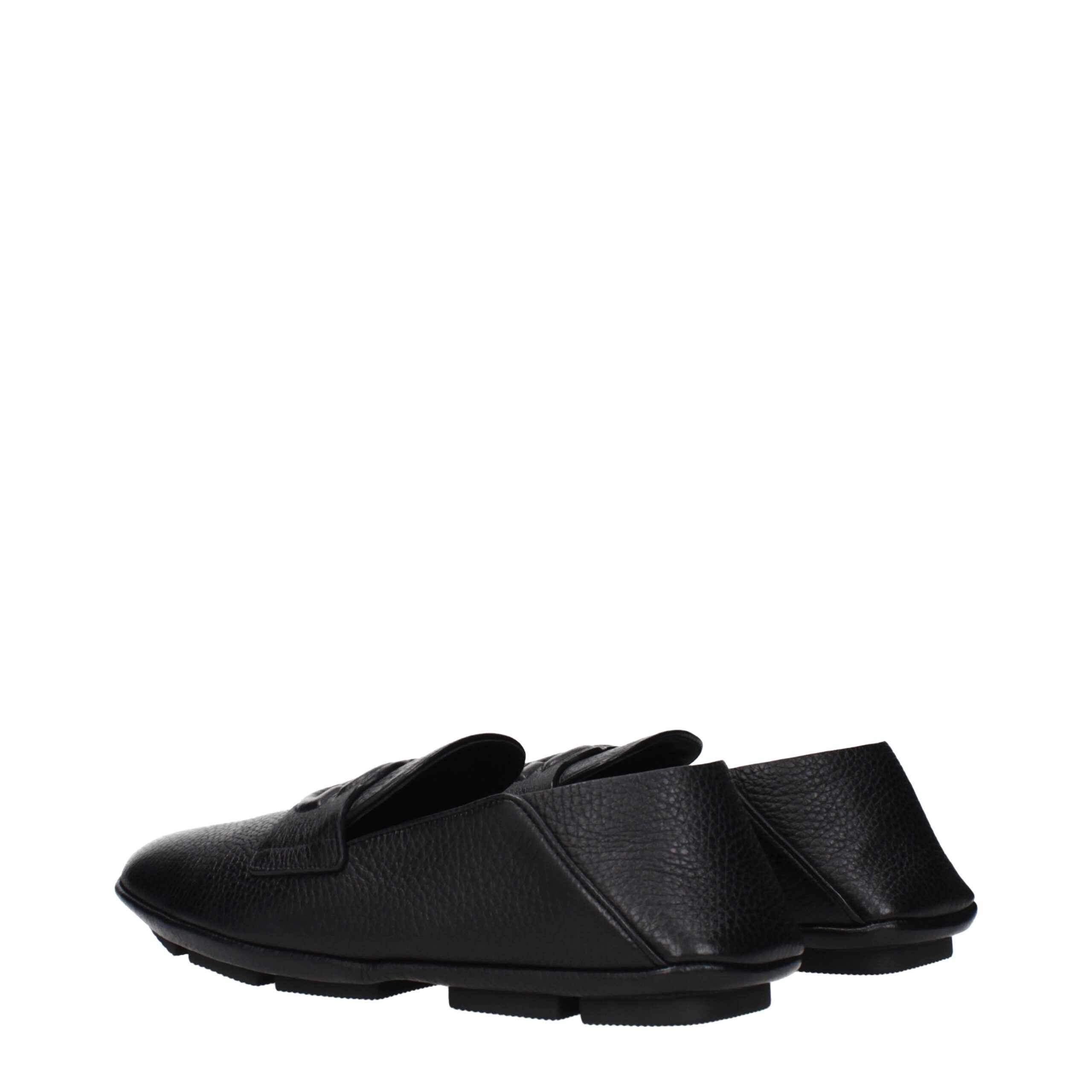 Leather Slip-On Men's Loafers - Dolce & Gabbana - Modalova