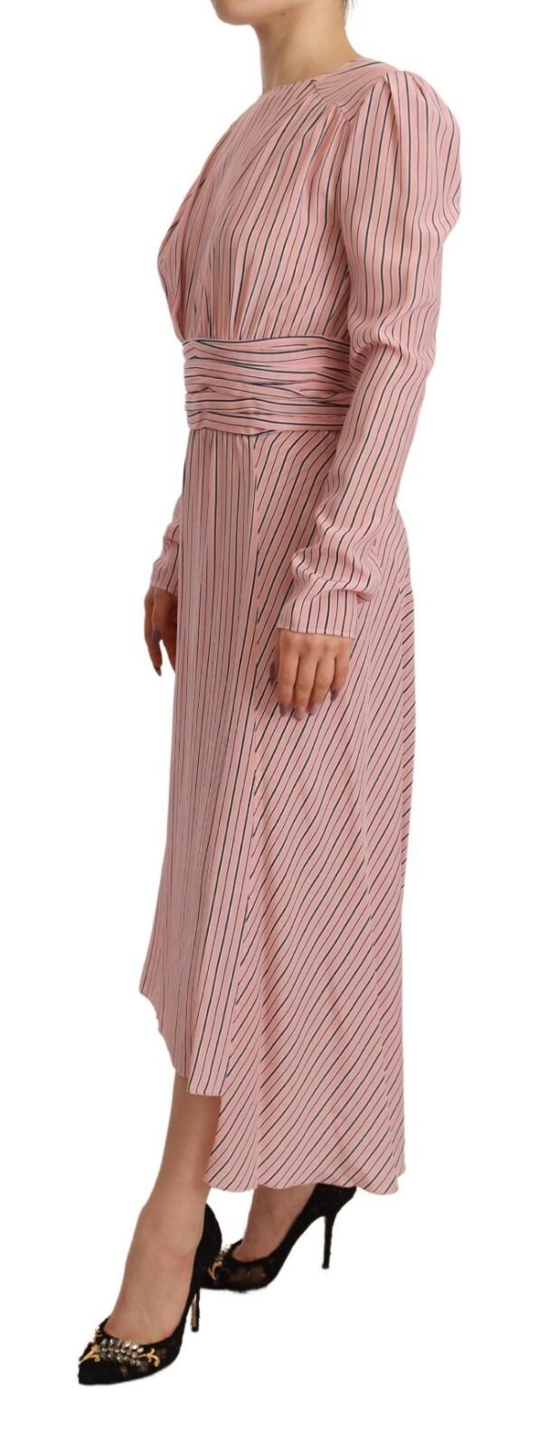 Stripes Long Sleeves Sheath Midi Women's Dress (Pre-Owned) - Ermanno Scervino - Modalova