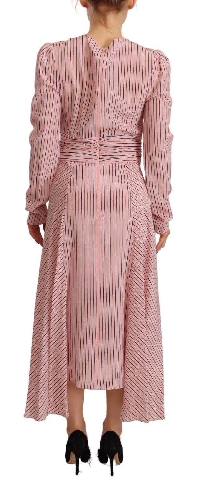 Stripes Long Sleeves Sheath Midi Women's Dress (Pre-Owned) - Ermanno Scervino - Modalova
