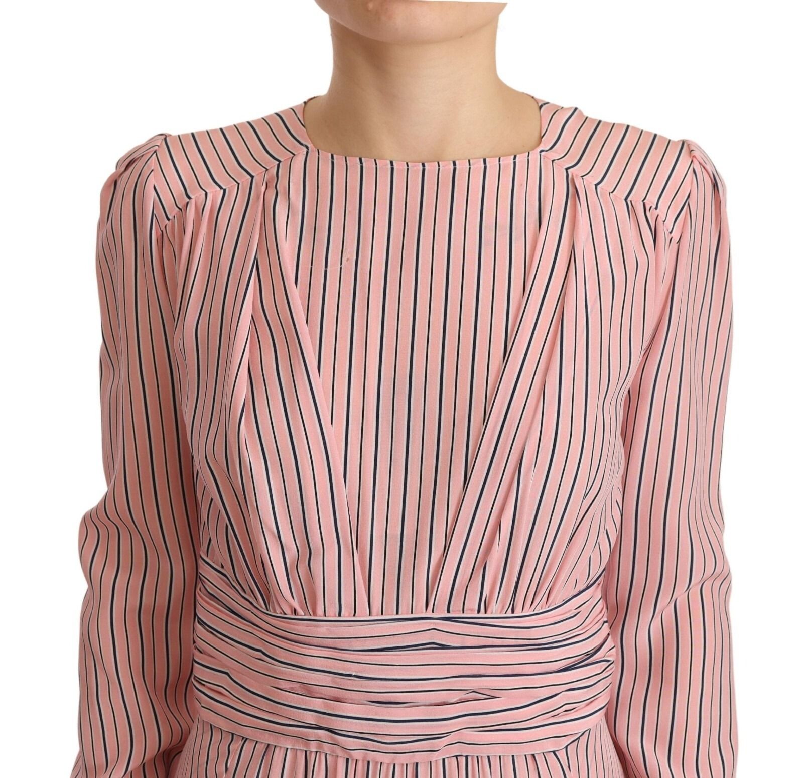 Stripes Long Sleeves Sheath Midi Women's Dress (Pre-Owned) - Ermanno Scervino - Modalova