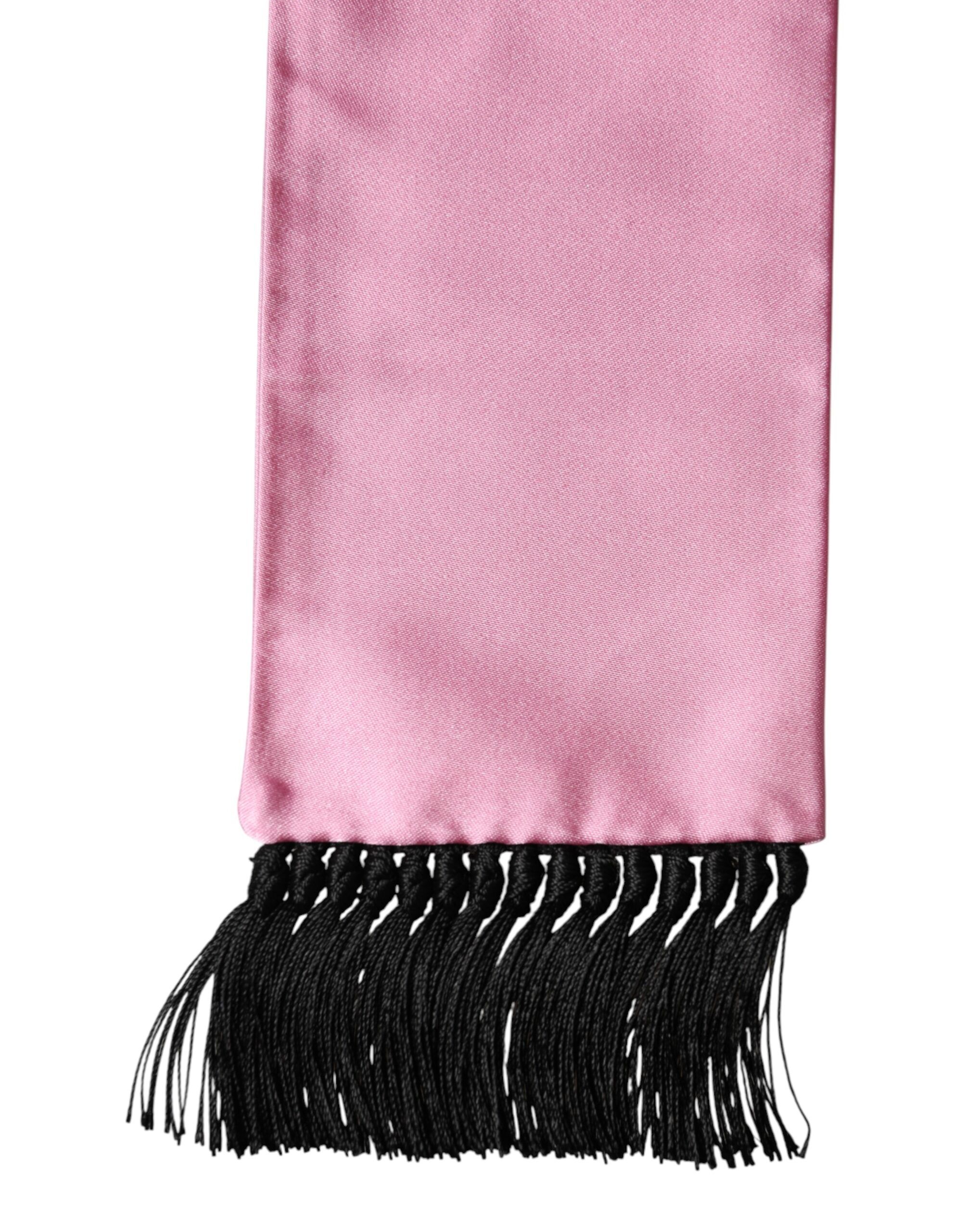 Silk Fringes Neck Wrap Foulard Men's Scarf - Dolce & Gabbana - Modalova