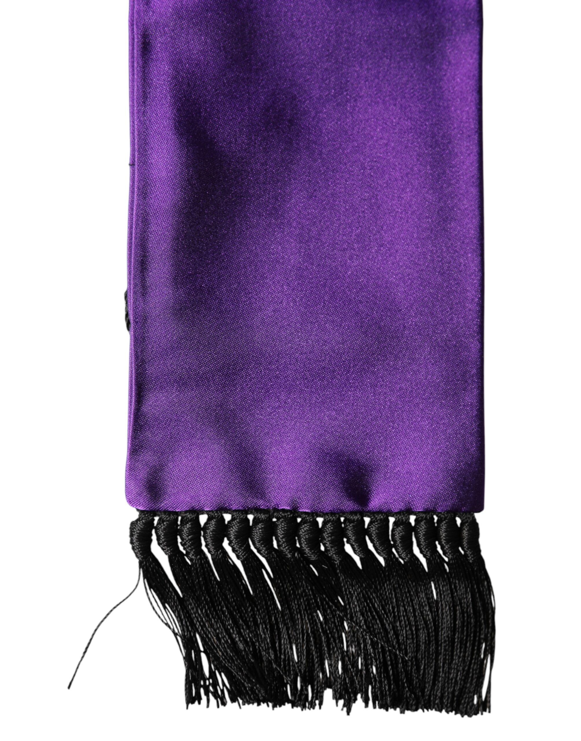 Silk Fringes Neck Wrap Foulard Men's Scarf - Dolce & Gabbana - Modalova