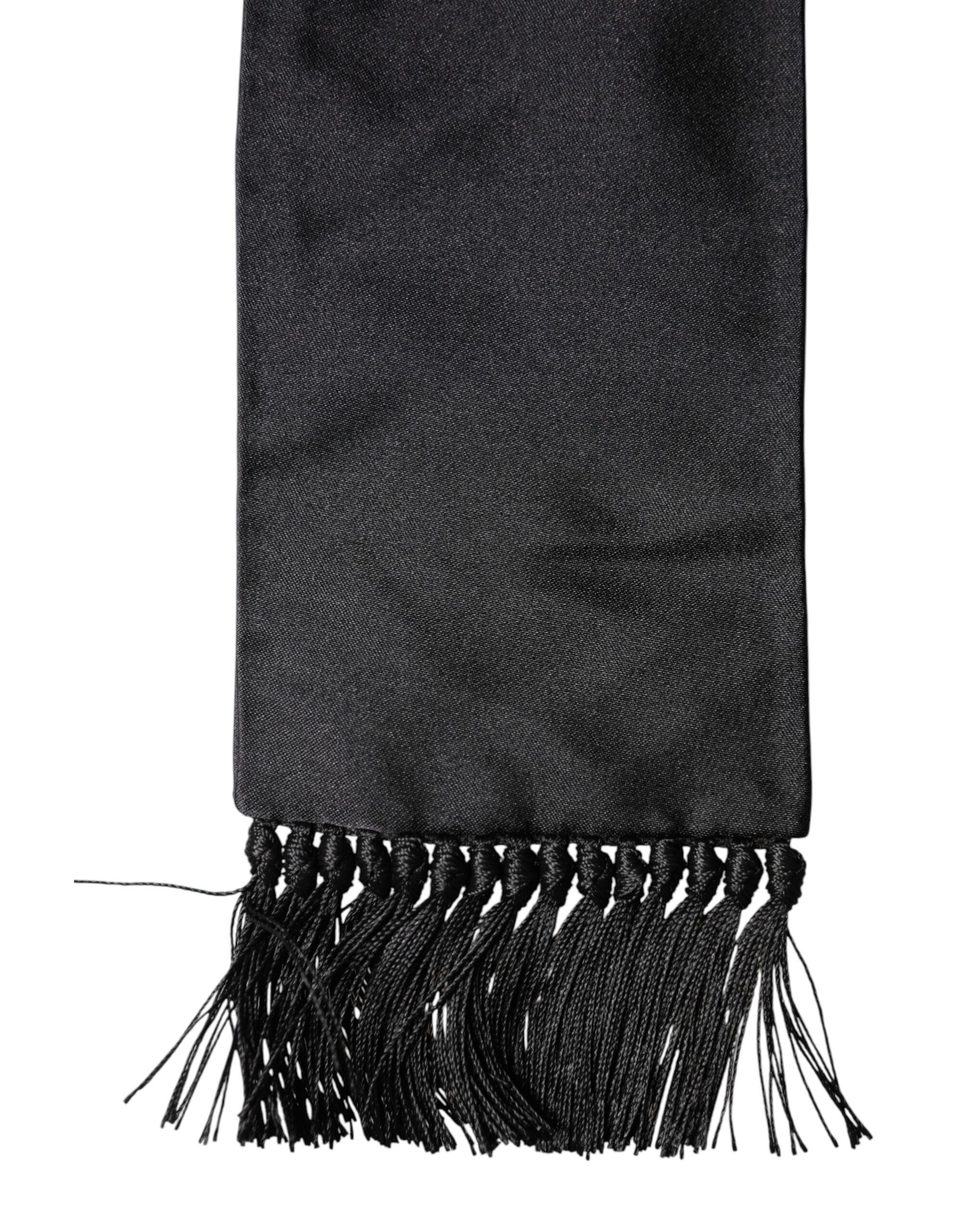 Silk Fringes Neck Wrap Foulard Men's Scarf - Dolce & Gabbana - Modalova